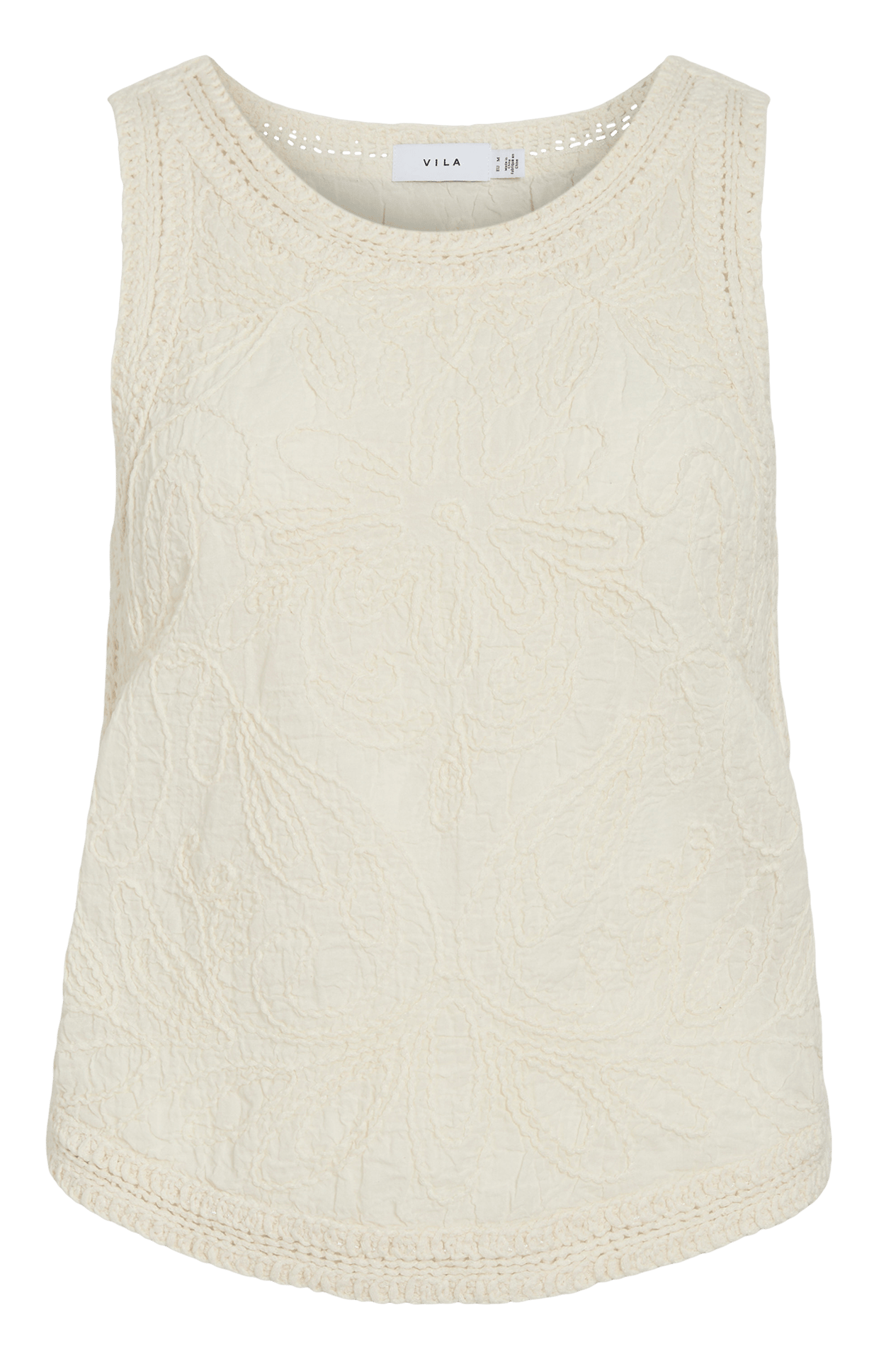Mouwloze top met borduurwerk VILA Grijs