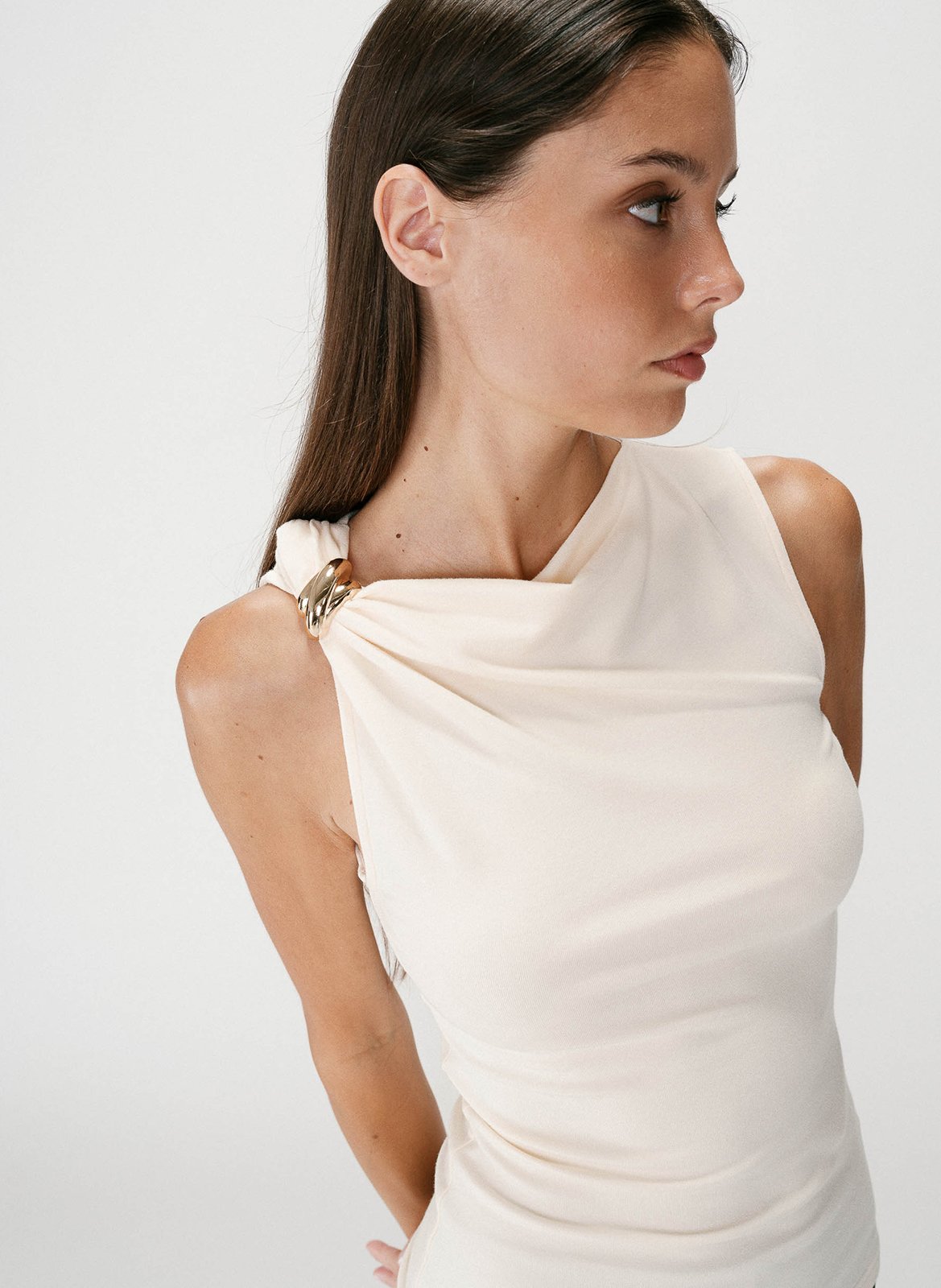 Round-neck top GRACE ET MILA White