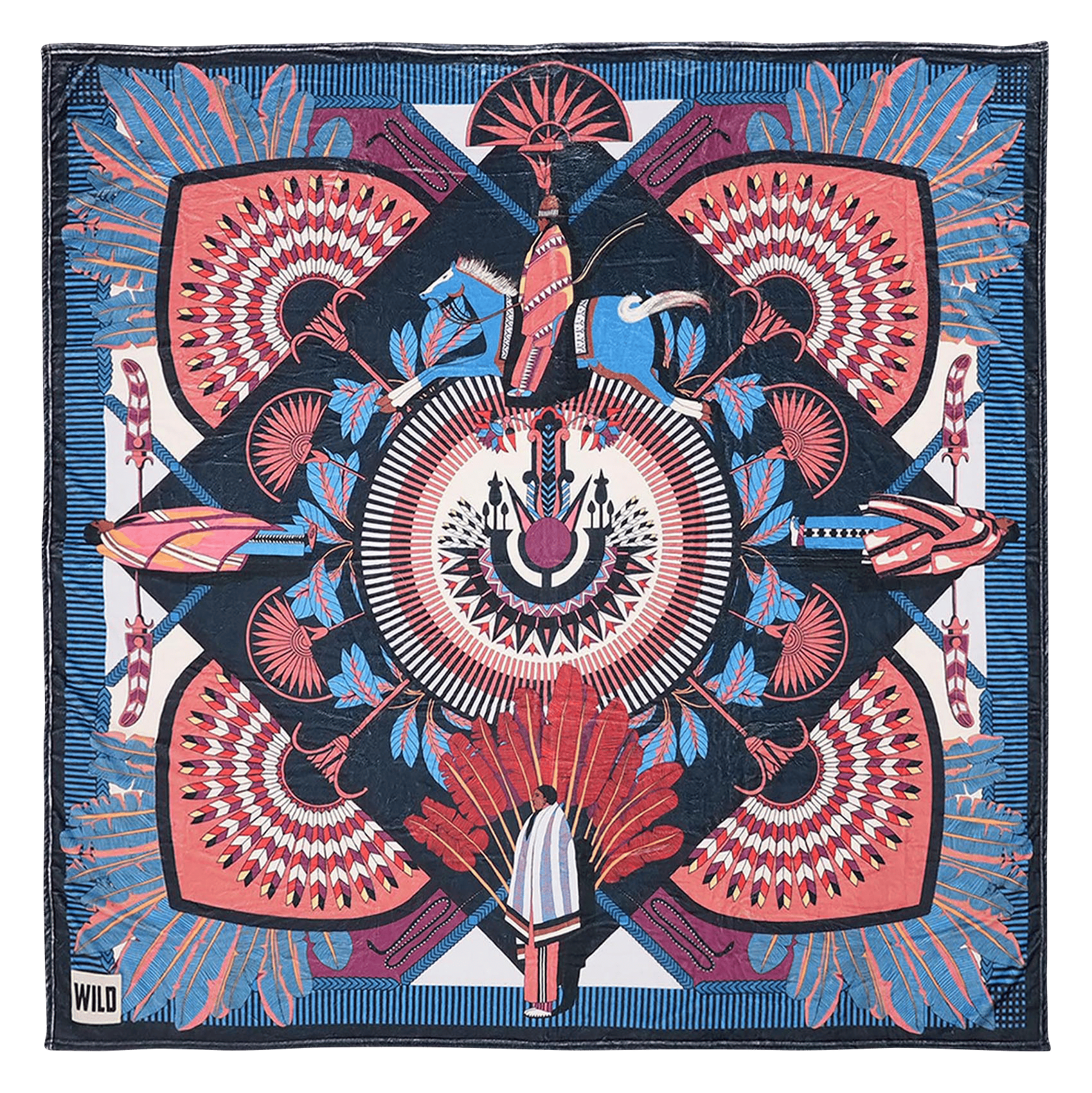 Foulard impirmé WILD Bleu