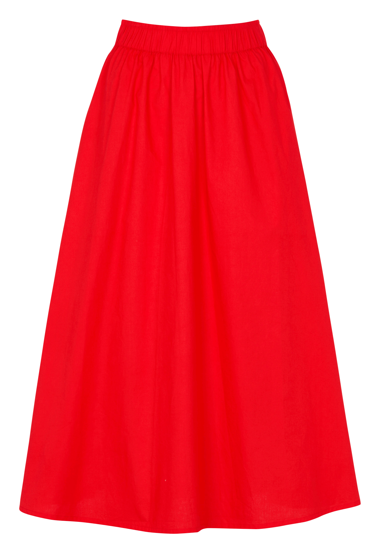 Jupe midi évasée en coton MAISON 123 Rouge