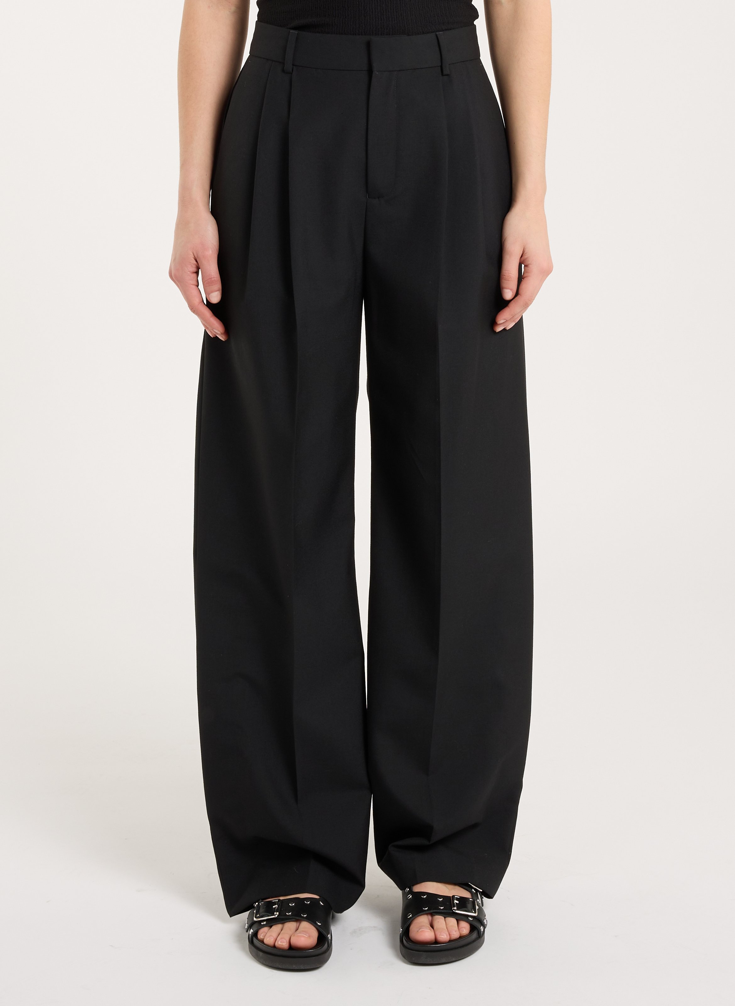 Weite Bundfaltenhose SAISON 1865 Schwarz