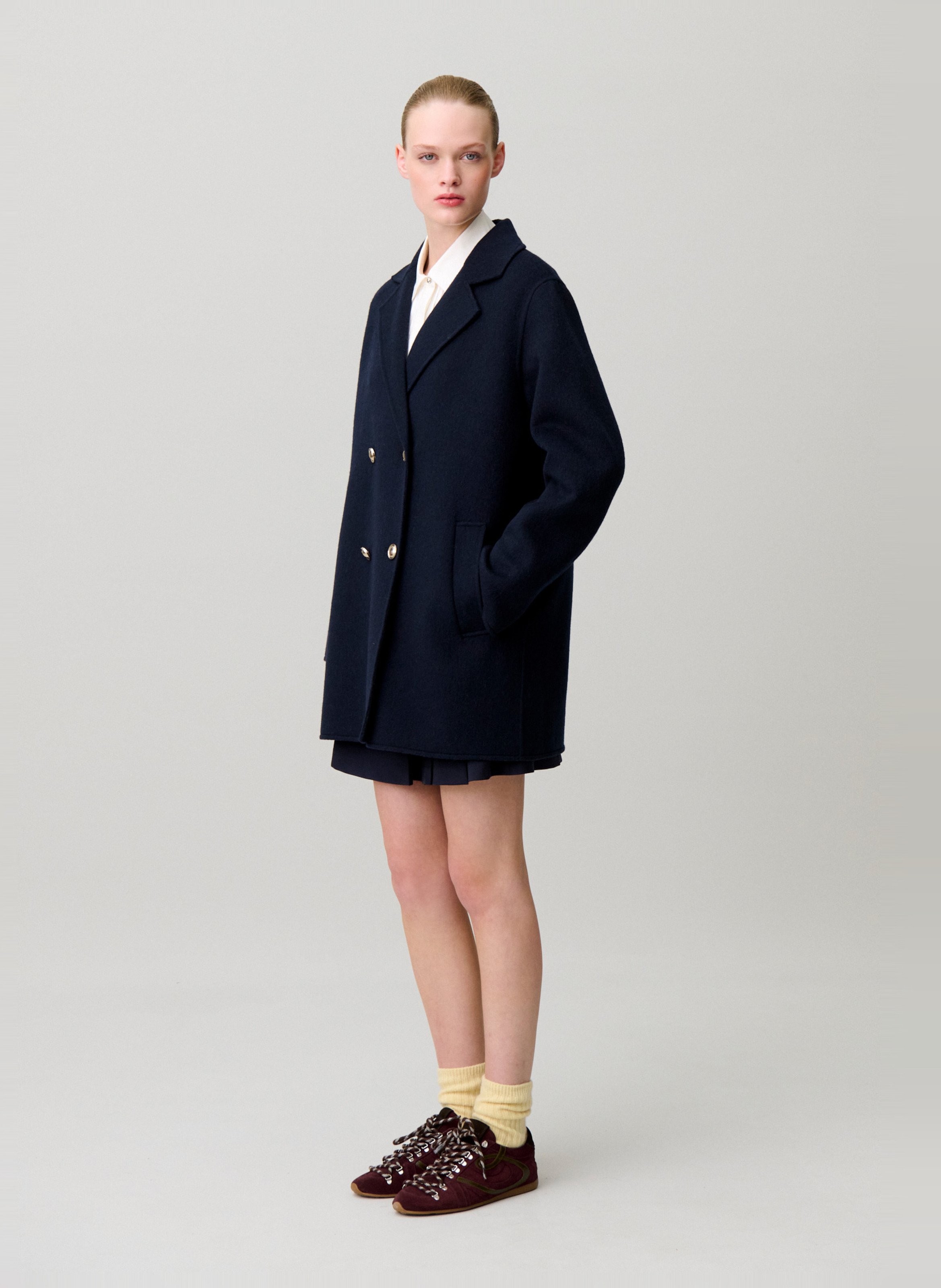 Straight coat CLAUDIE PIERLOT Blue