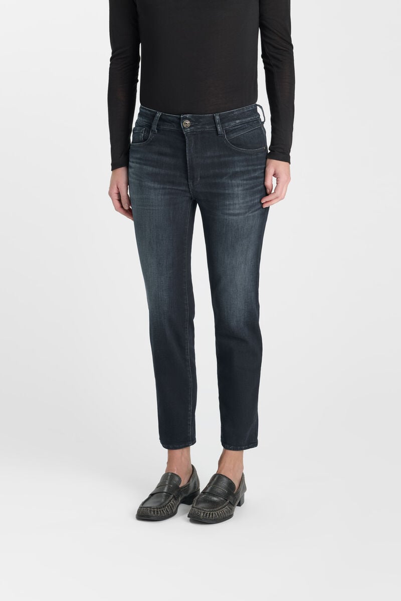 Jeans push-up  taille haute pulp, 7/8ème LE TEMPS DES CERISES Bleu