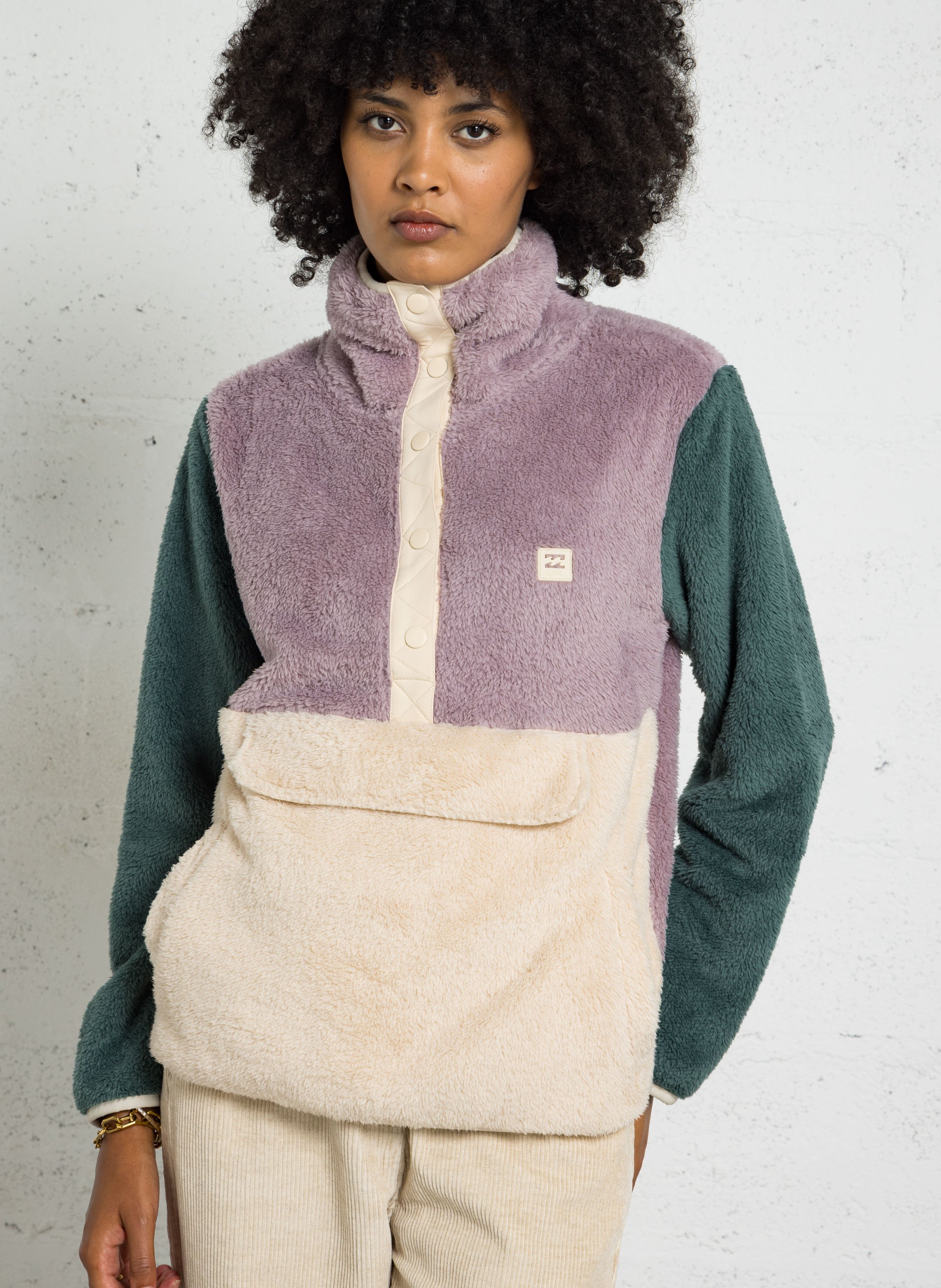 Gerade Fleecejacke mit Stehkragen BILLABONG Rosa