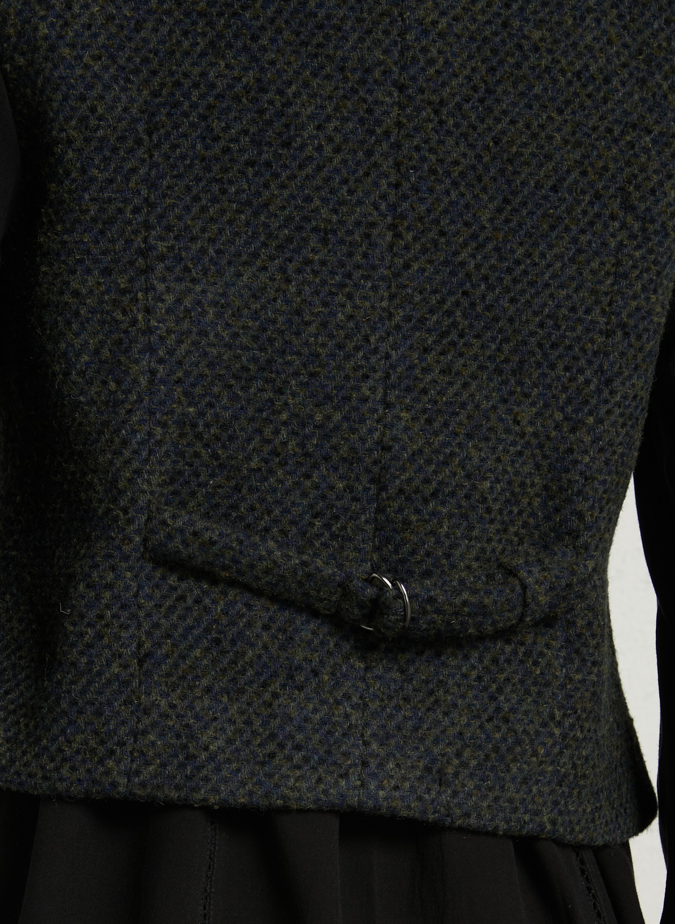 Straight wool mix jacket MAISON 123 Green