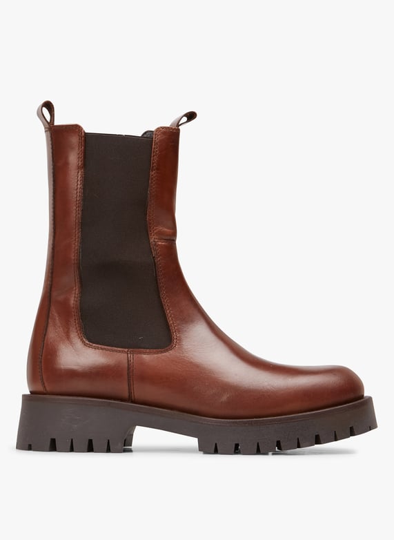 Leren Boots Met Plateauzool Marron Jonak Dames 264 RIDLE CUIR 22 MARRON Place des Tendances Nederland