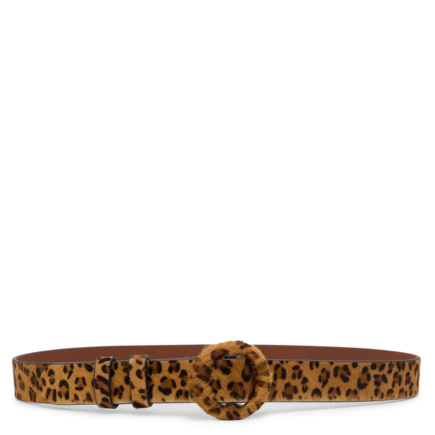Cinturón de piel con estampado de leopardo FEEKA Multicolor