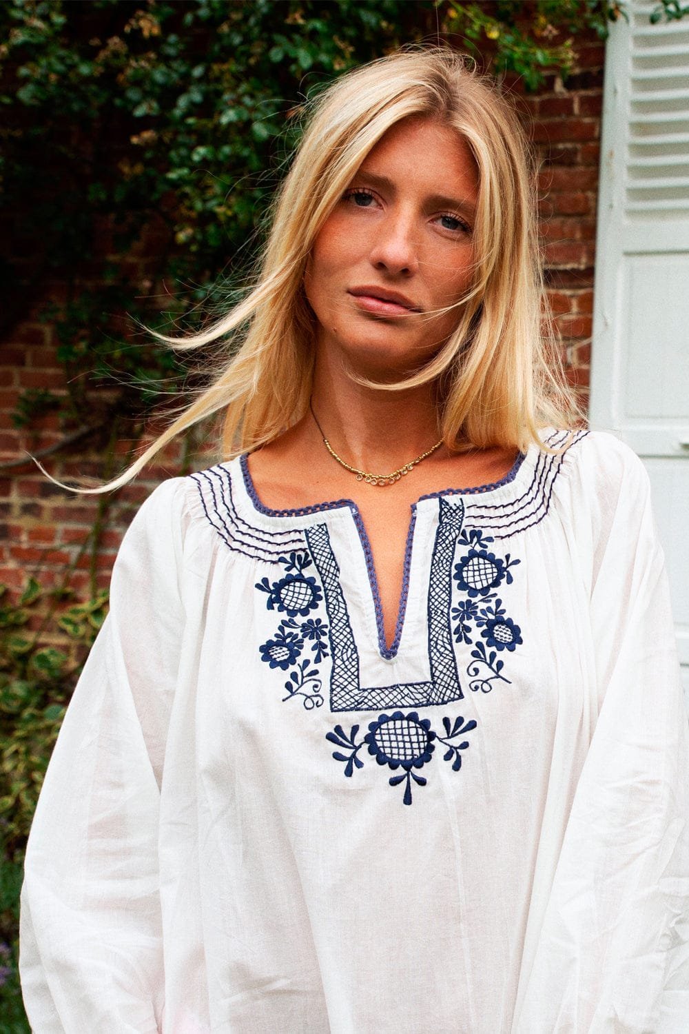 Robe longue brodee GERMAINE DES PRES Multicolore