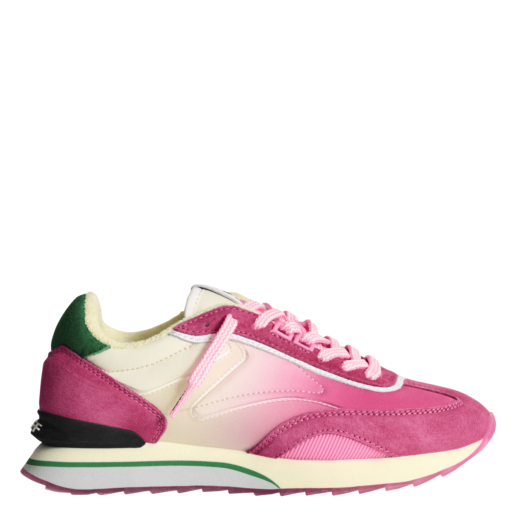 Low-top lace-up mixed leather sneakers HOFF Pink