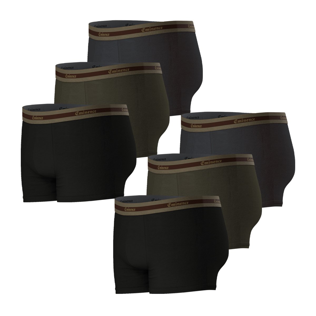 Set of 6 men's boxer shorts selection in organic cotton by Eminence EMINENCE Multicolored