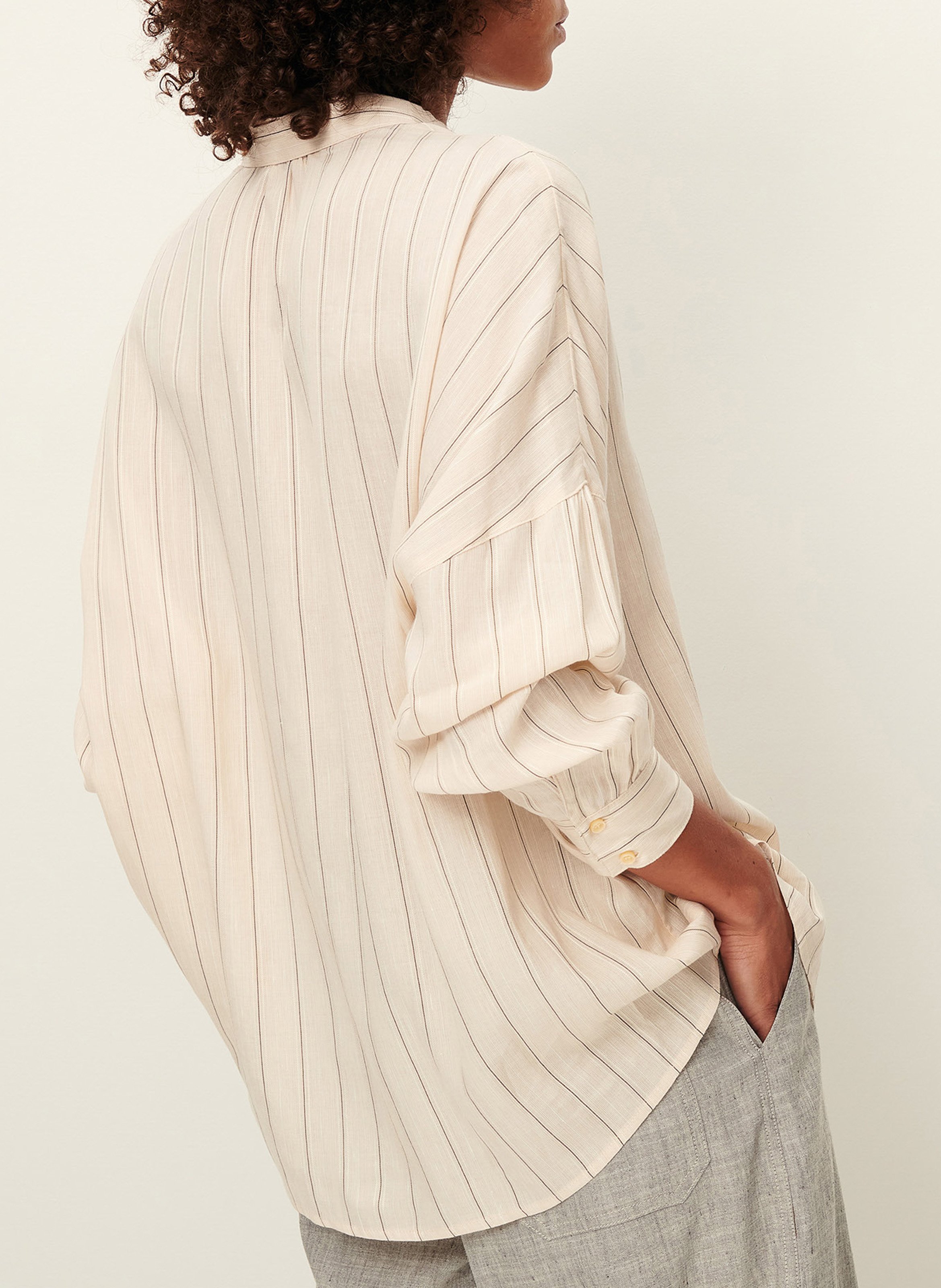 Chemise ample col classique SESSUN Beige