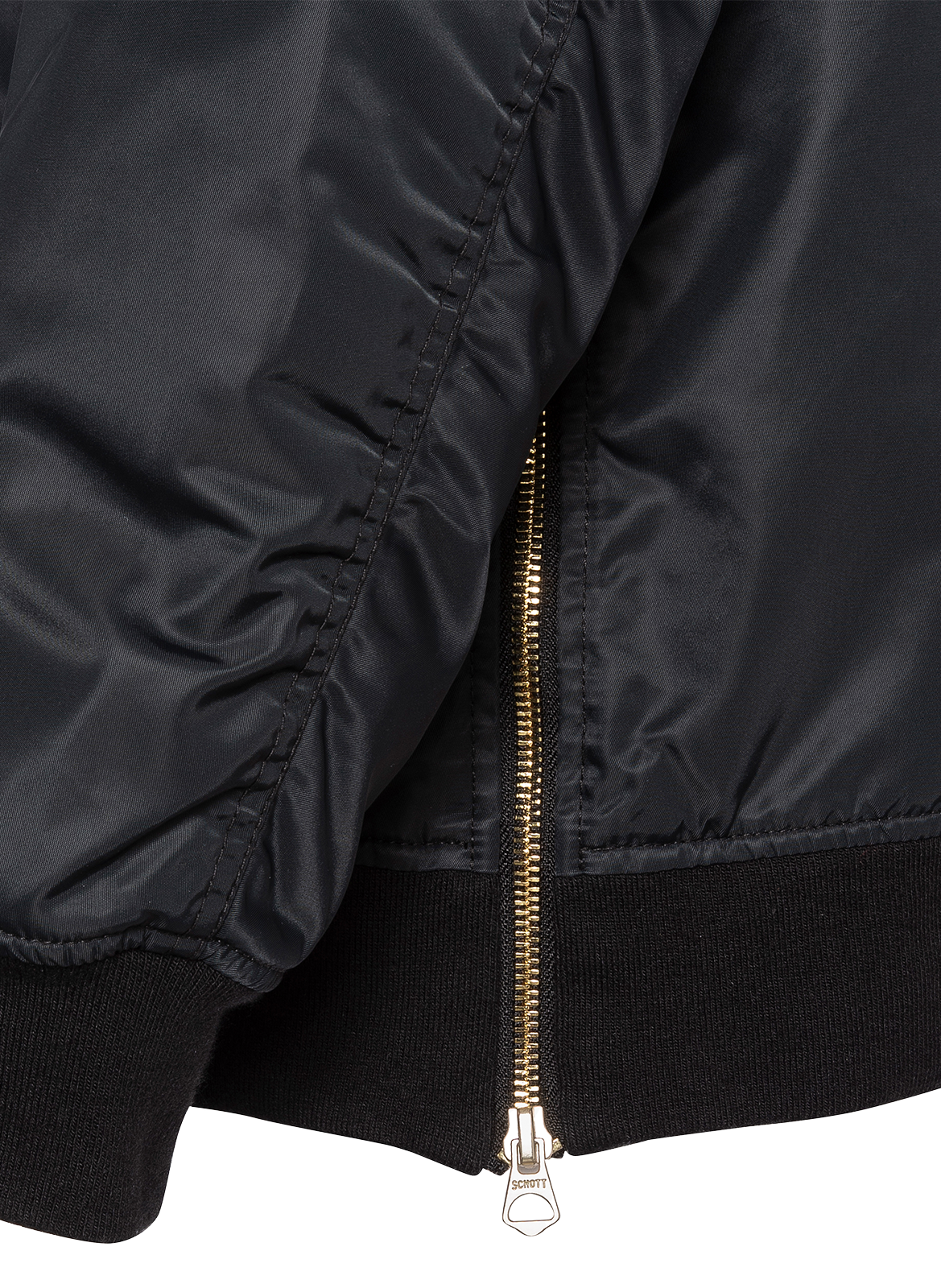 Veste col teddy  SCHOTT Noir