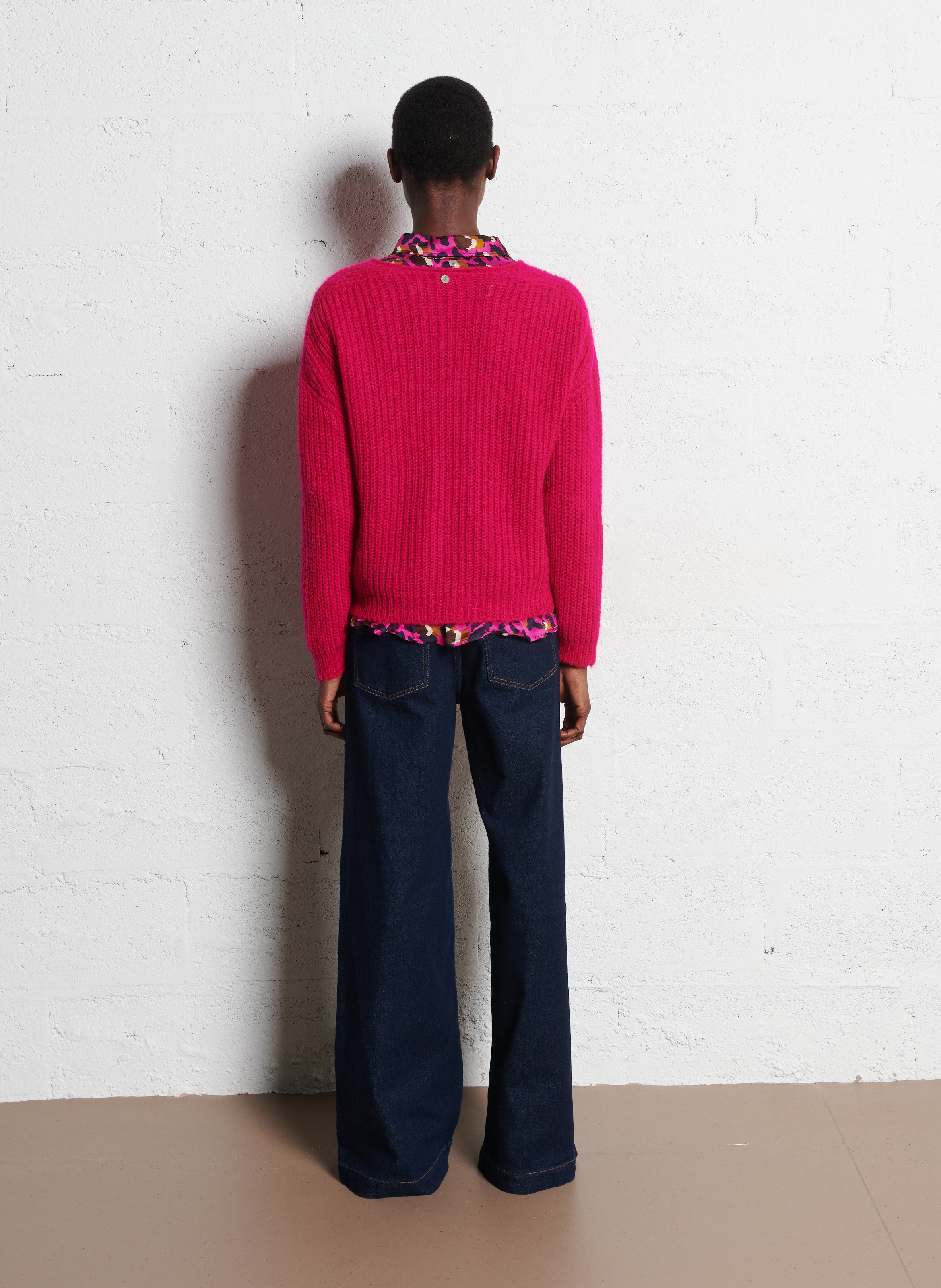 Pull oversize col V ONE STEP Rose