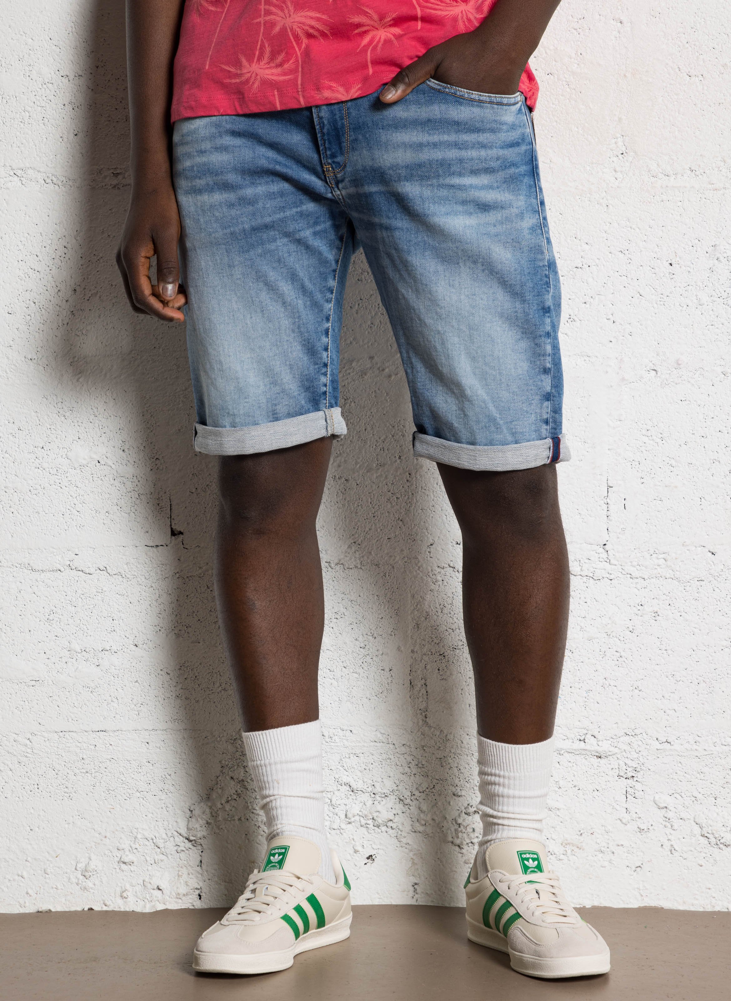 Alessia stretch cotton denim shorts LE TEMPS DES CERISES Blue