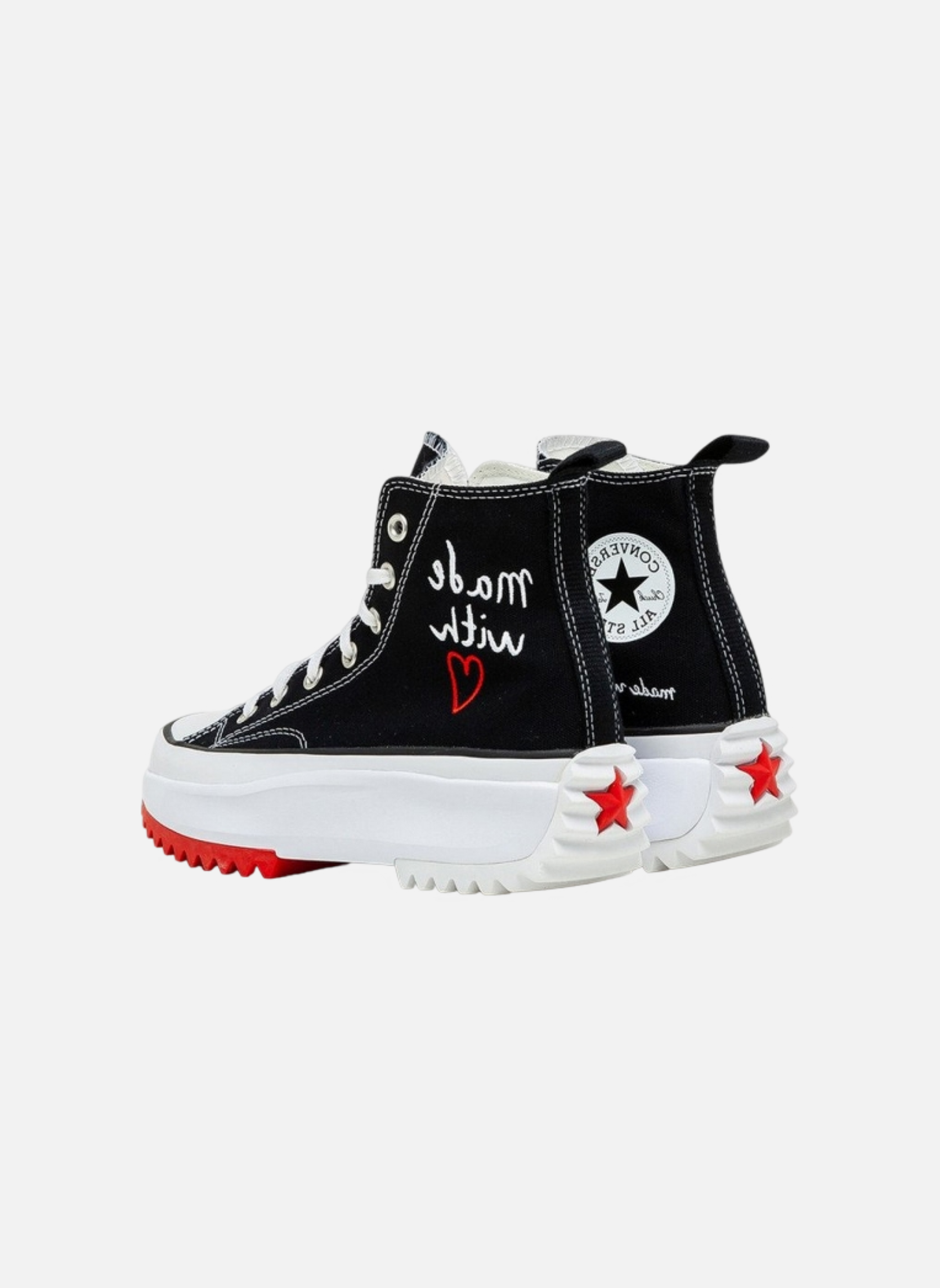 Baskets run star hike coeur rouge CONVERSE Black