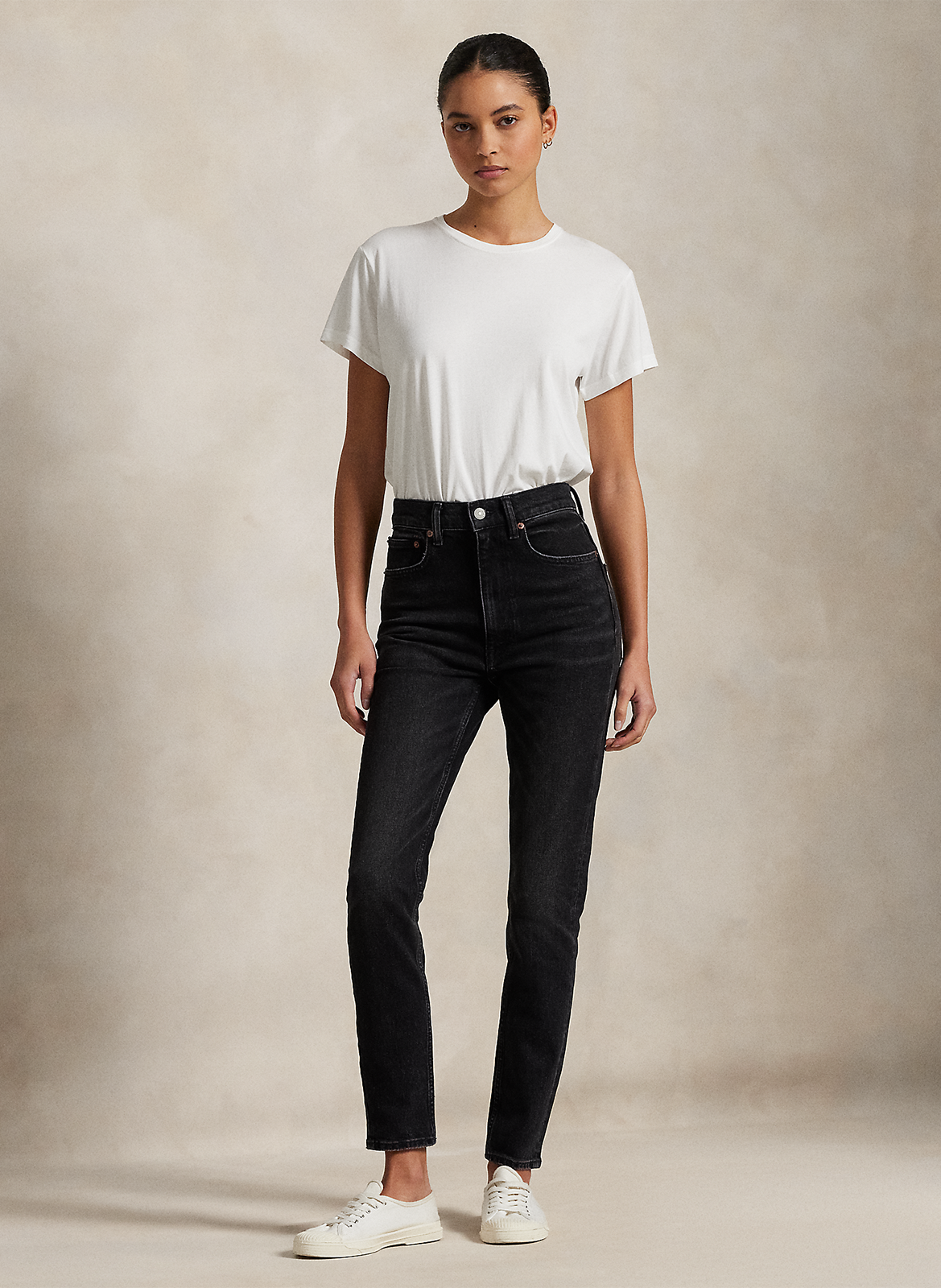 Jean skinny en coton mélang" POLO RALPH LAUREN Noir