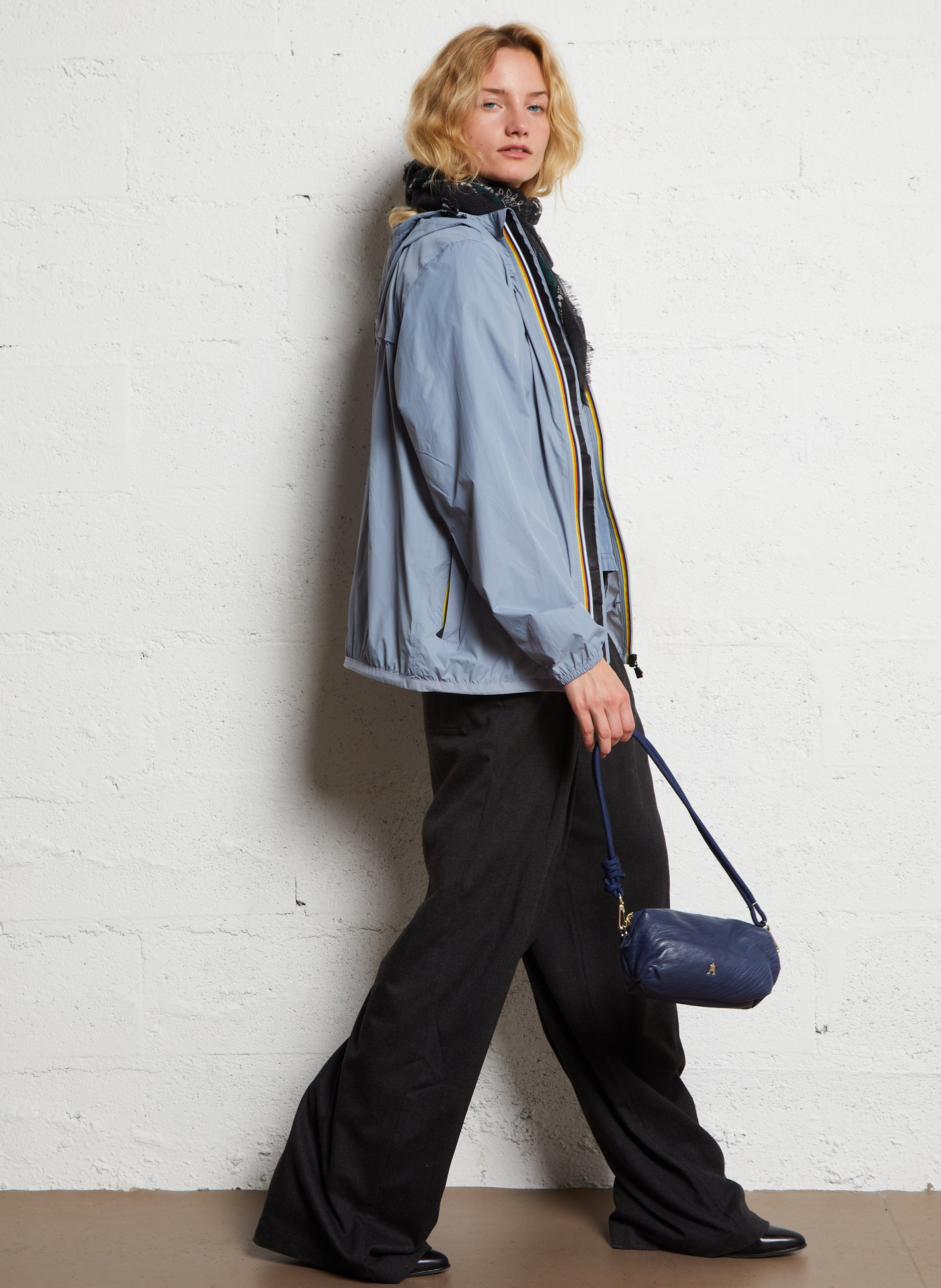 Sac porté épaule en cuir  CRAIE STUDIO Bleu