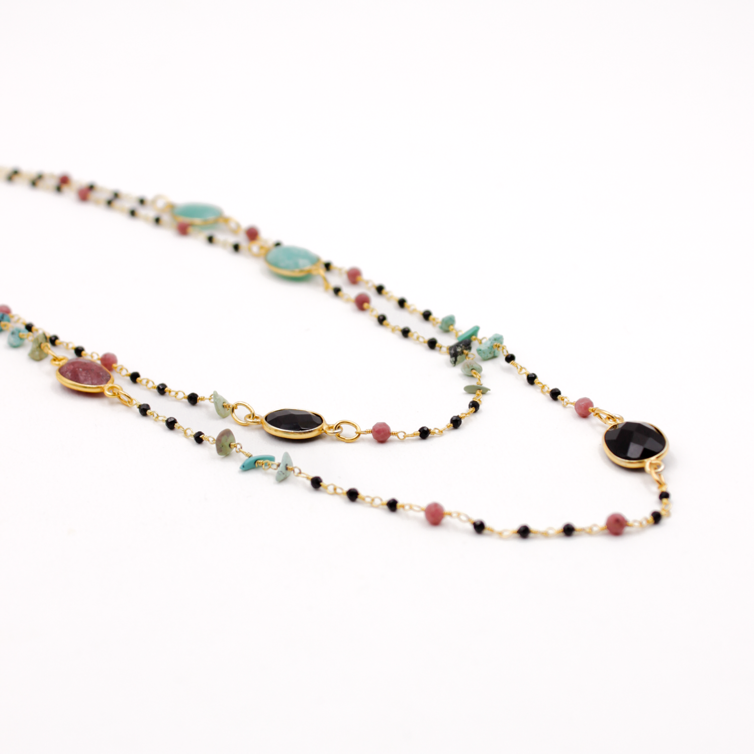 Sautoir multipierres - elsa L'ATELIER DES DAMES Doré