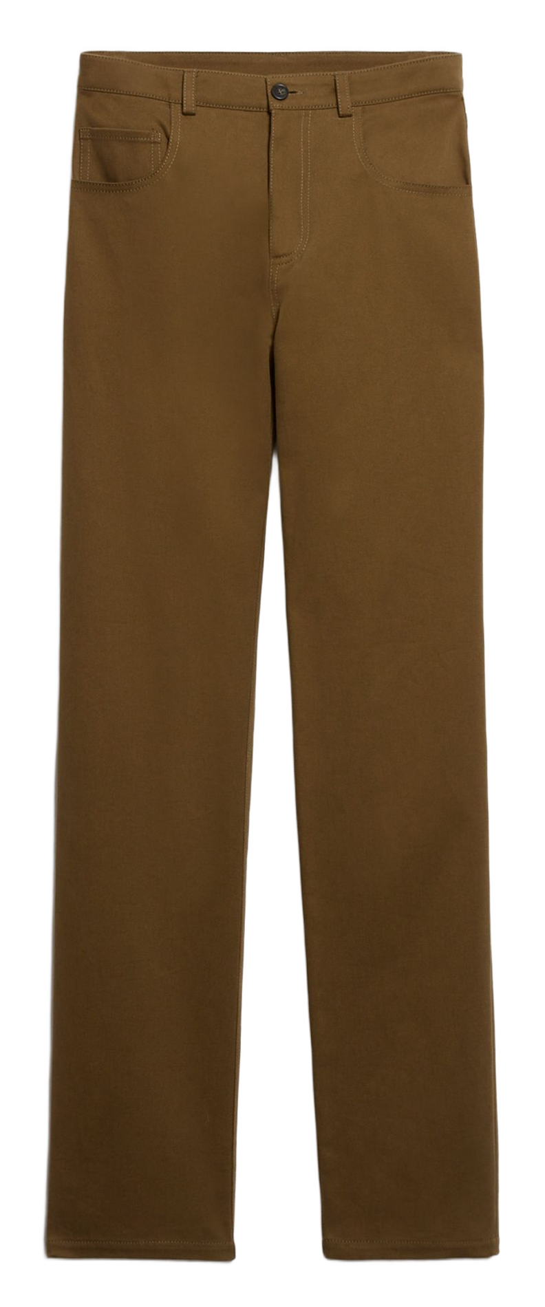 Straight-leg organic cotton-blend pants VANESSA BRUNO Green