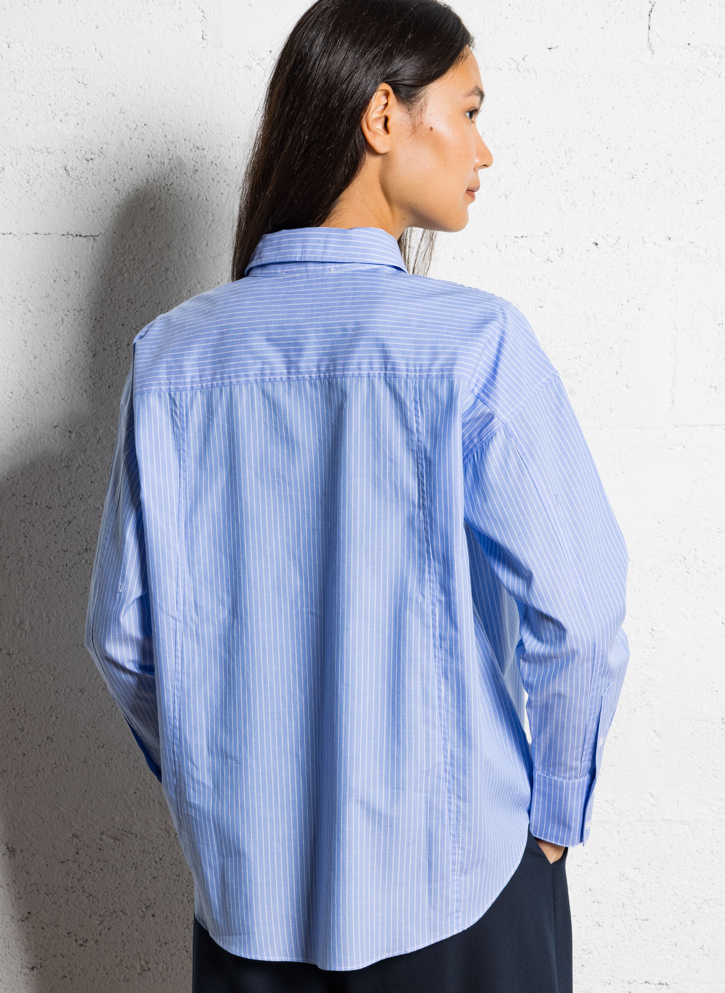 Chemise oversize rayée en coton SUD EXPRESS Bleu
