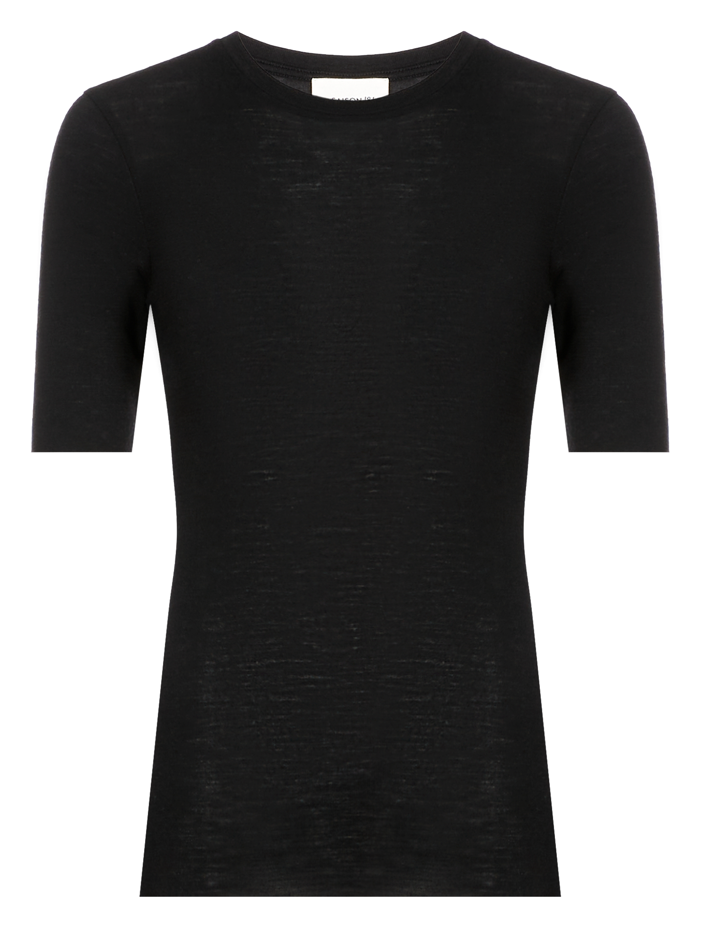 Short-sleeved wool t-shirt SAISON 1865 Black