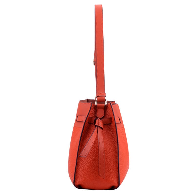 Shoulder bag - cowhide leather POURCHET Red