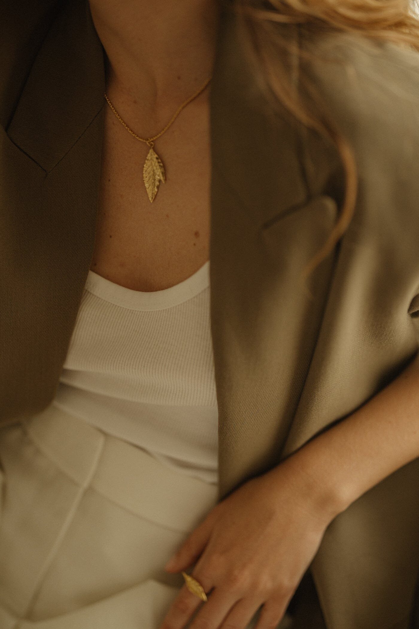 Collier feuille plaqué argent MONSIEUR SIMONE Argent