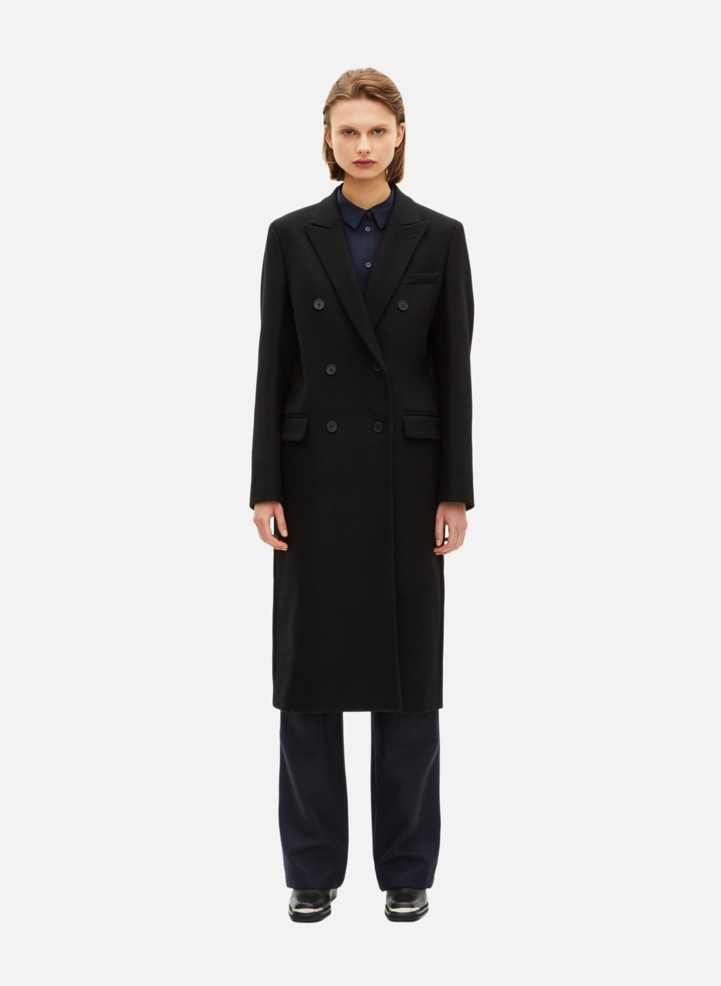 Long crossed coat THE KOOPLES Black
