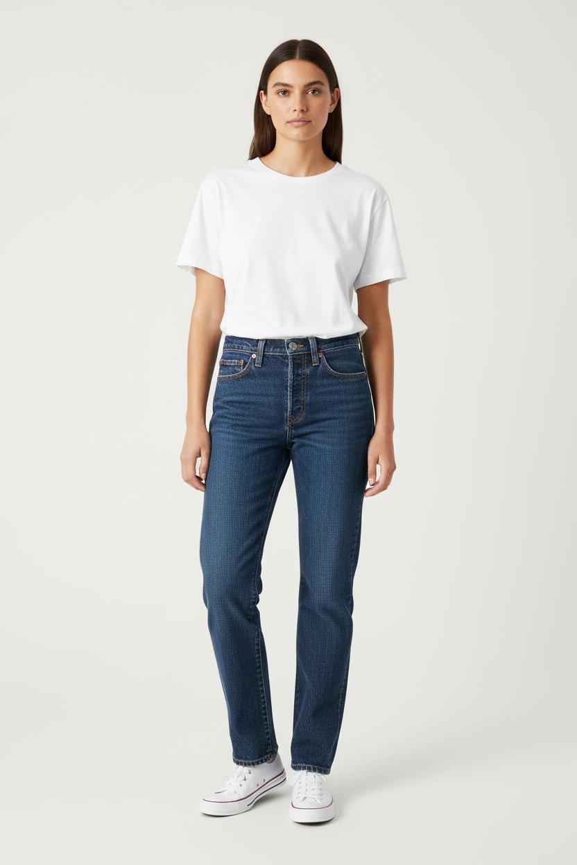Cropped slim jeans with studs LEVI'S - Seconde main Blue