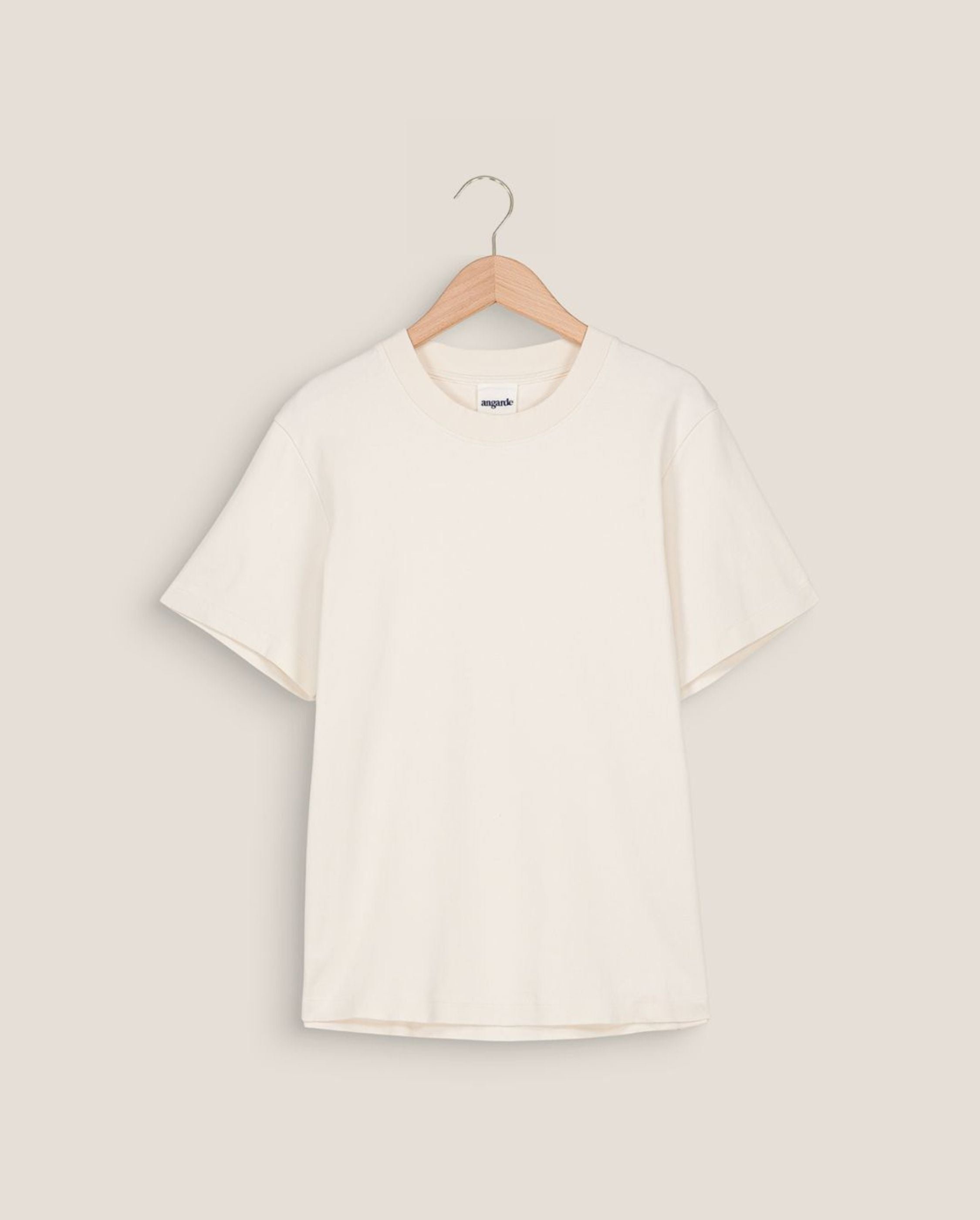 Women's organic cotton t-shirt, light beige ANGARDE Beige