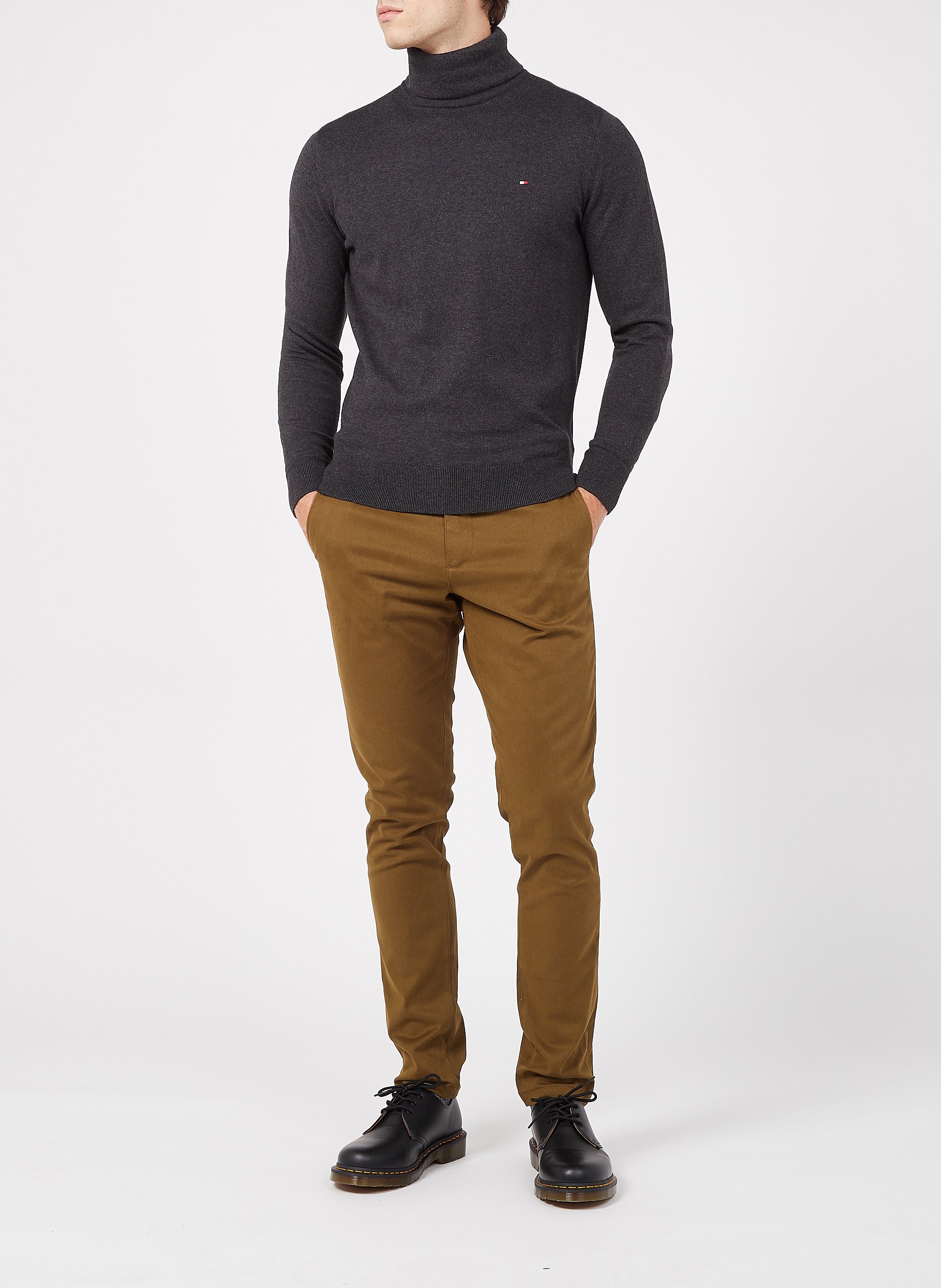 Regular-fit coltrui van biokatoenmix TOMMY HILFIGER Grijs