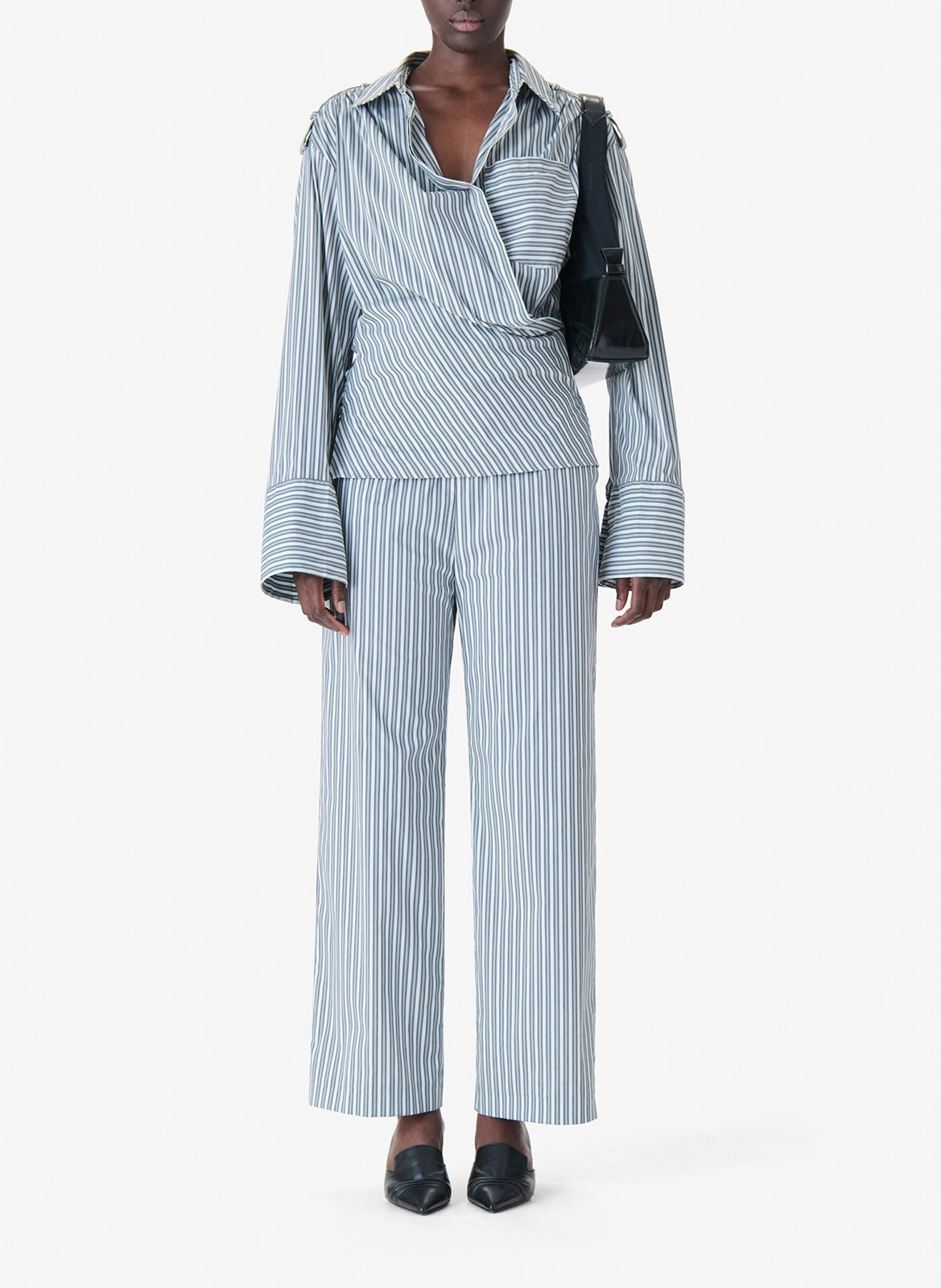 Striped fitted shirt IRO Blue