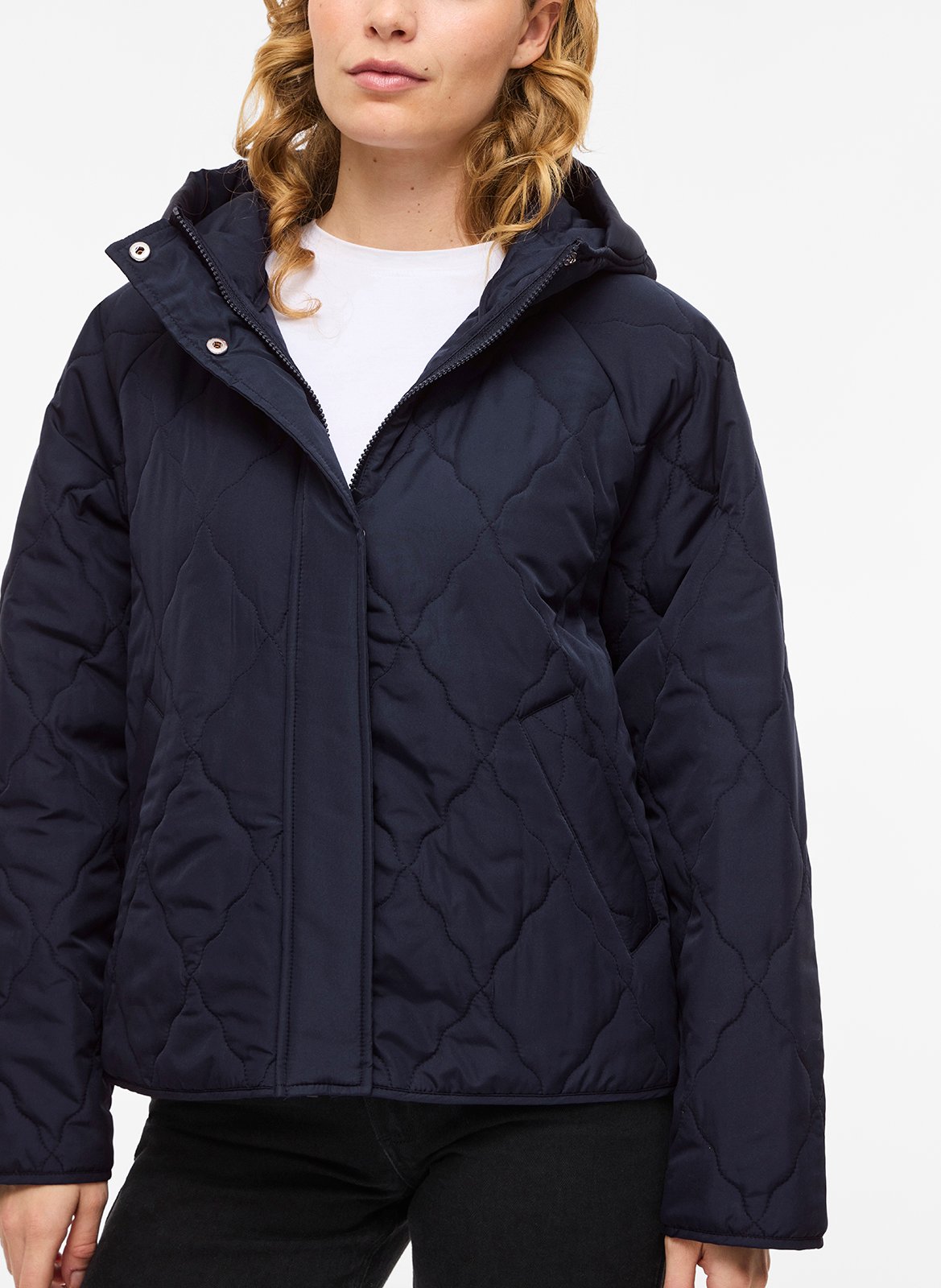 Doudoune à capuche matelassée unie VILA Blue