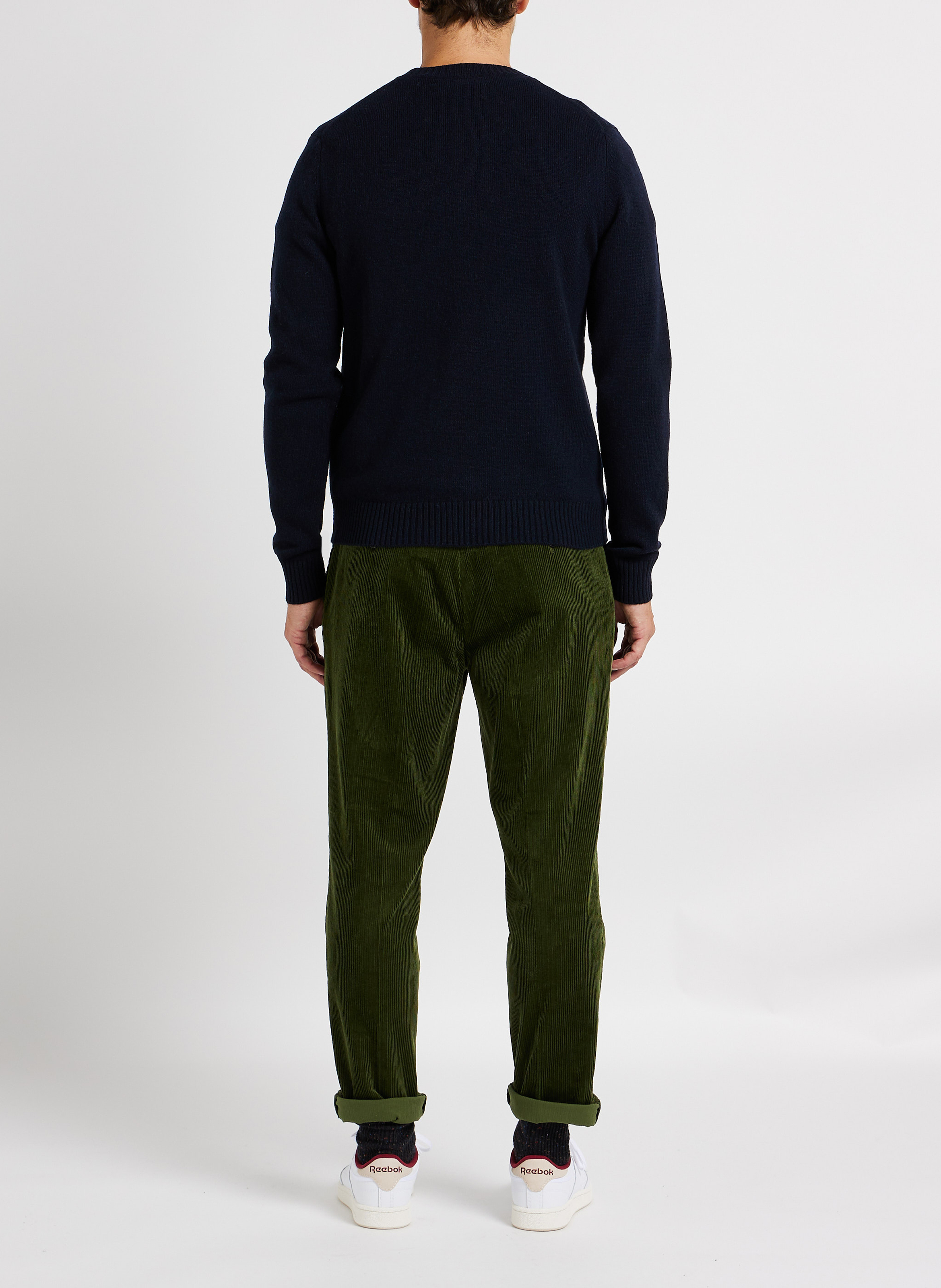 Slim-fit trui van wolmix met ronde hals SAMSOE SAMSOE Blauw