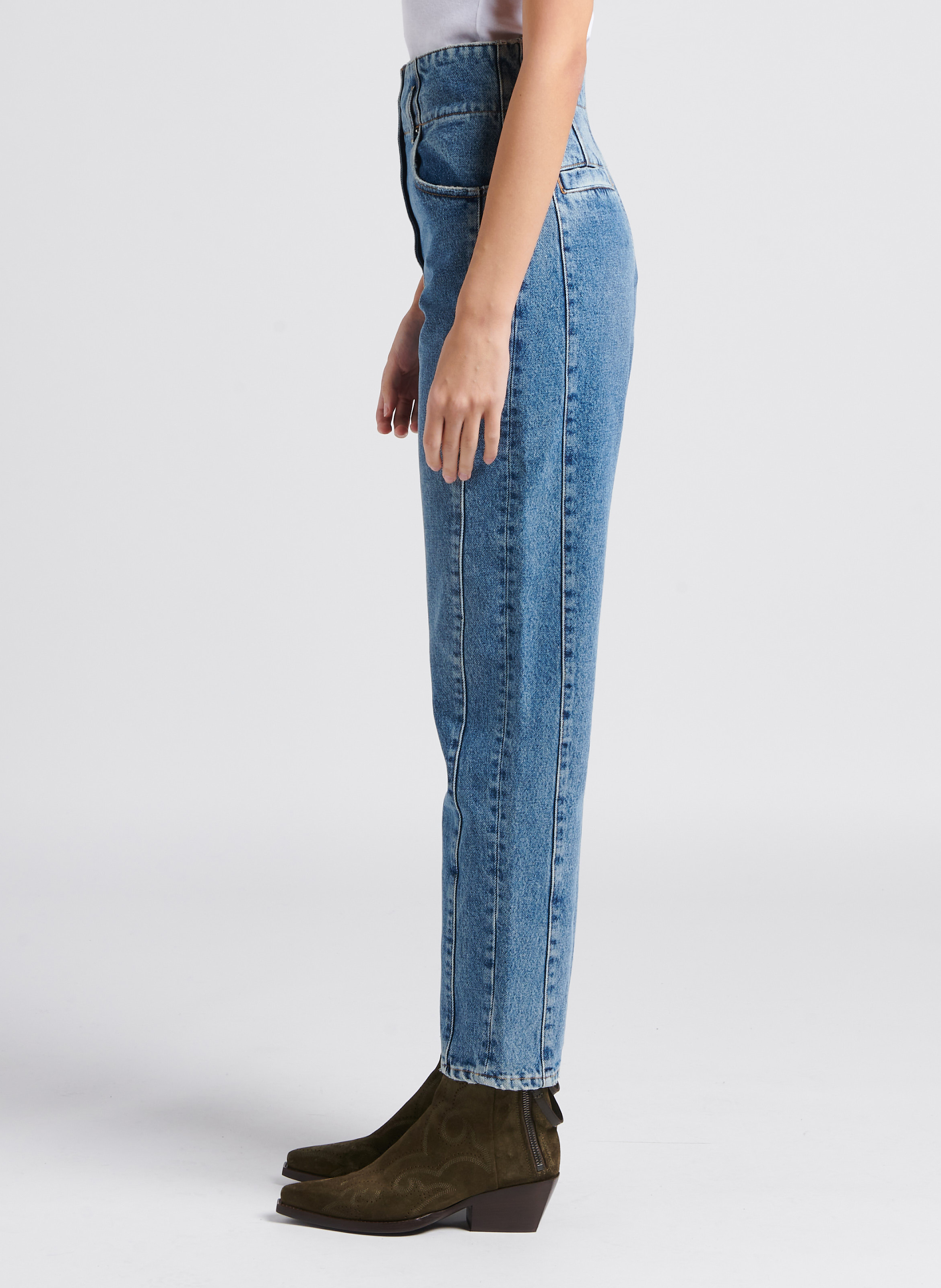 Jean droit en coton IRO Bleu