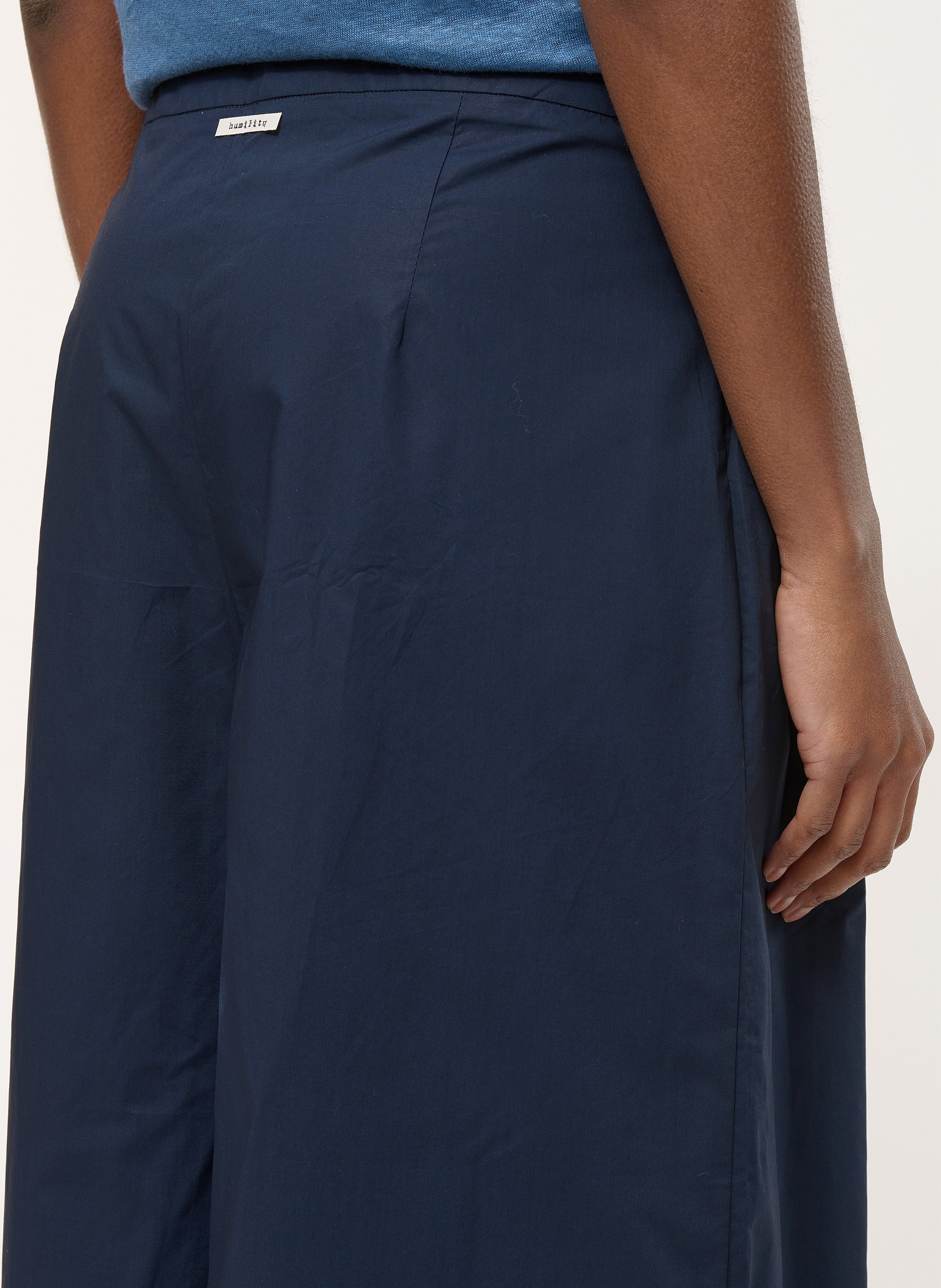 Pantalon 7/8ème en popeline de coton HUMILITY Bleu