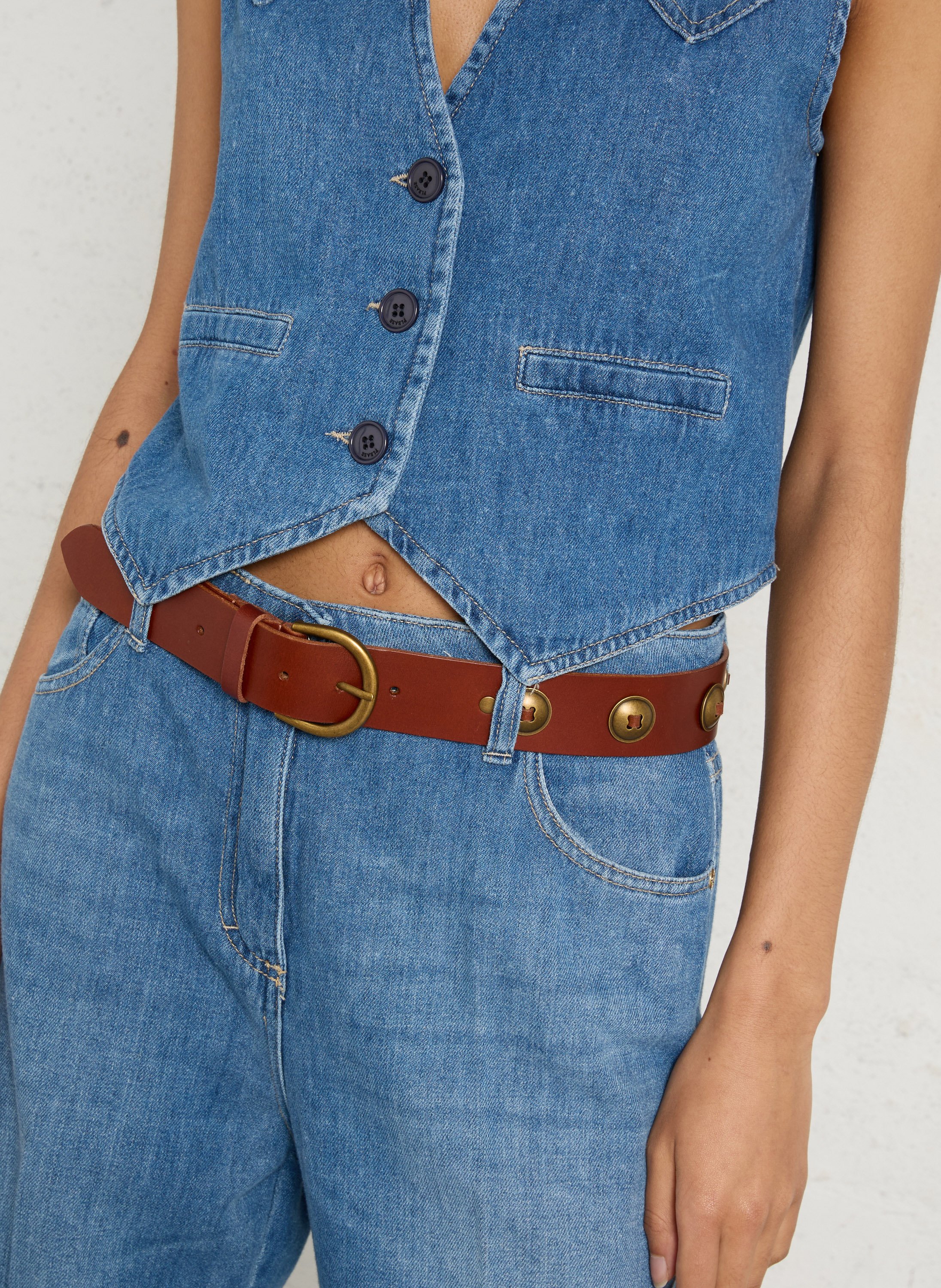 Ceinture cuir COTELAC Marron