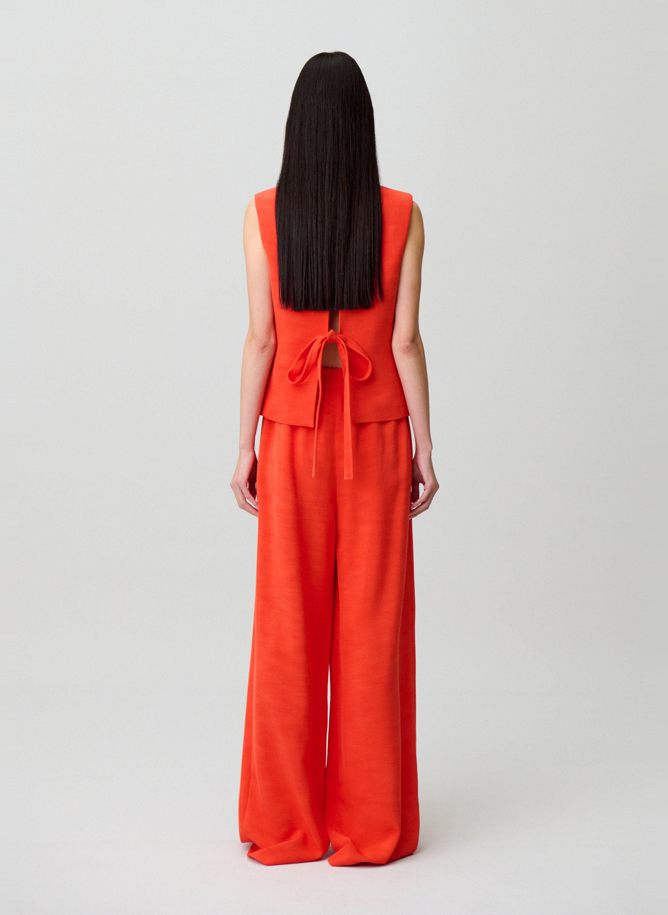 Veste tailleur sans manches unie CLAUDIE PIERLOT Orange