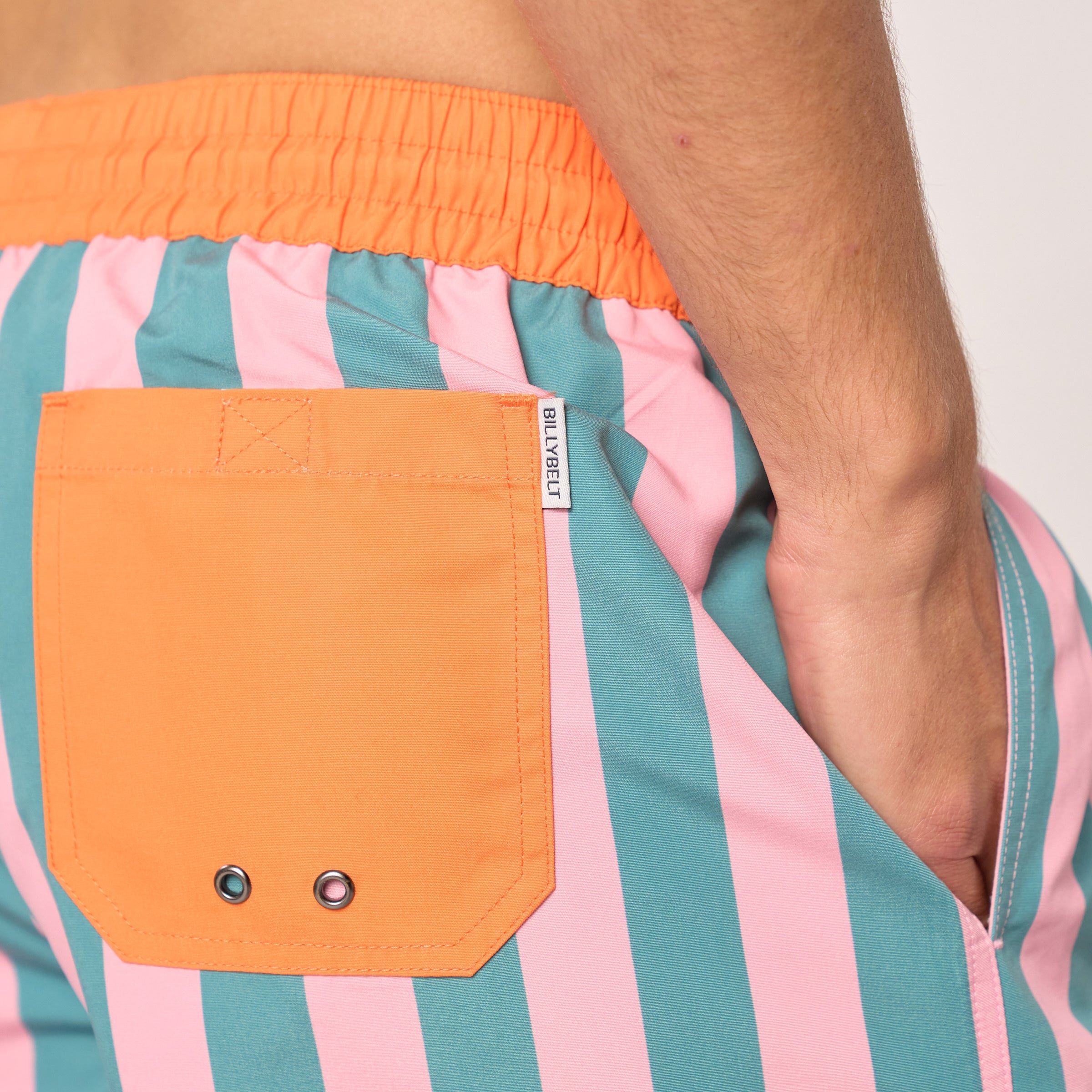 Recycled polyester swim shorts BILLYBELT Pink