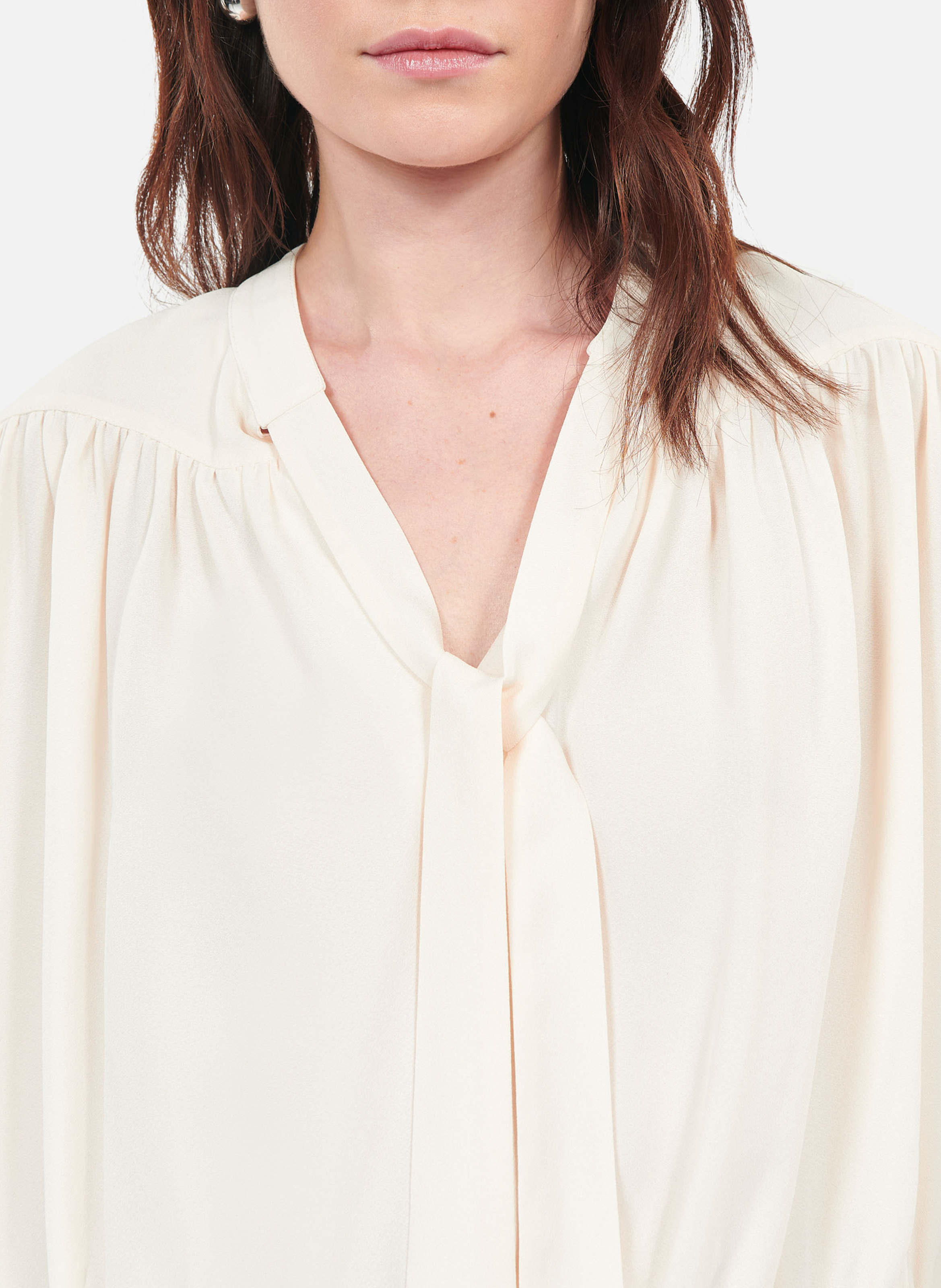 Ruime top met ruches THE KOOPLES Wit