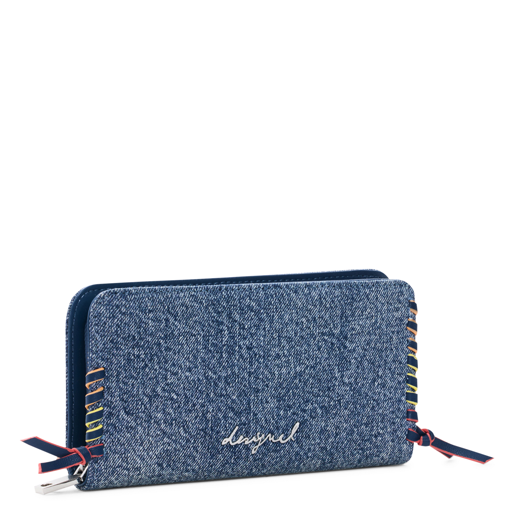 Cotton denim wallet DESIGUAL Blue