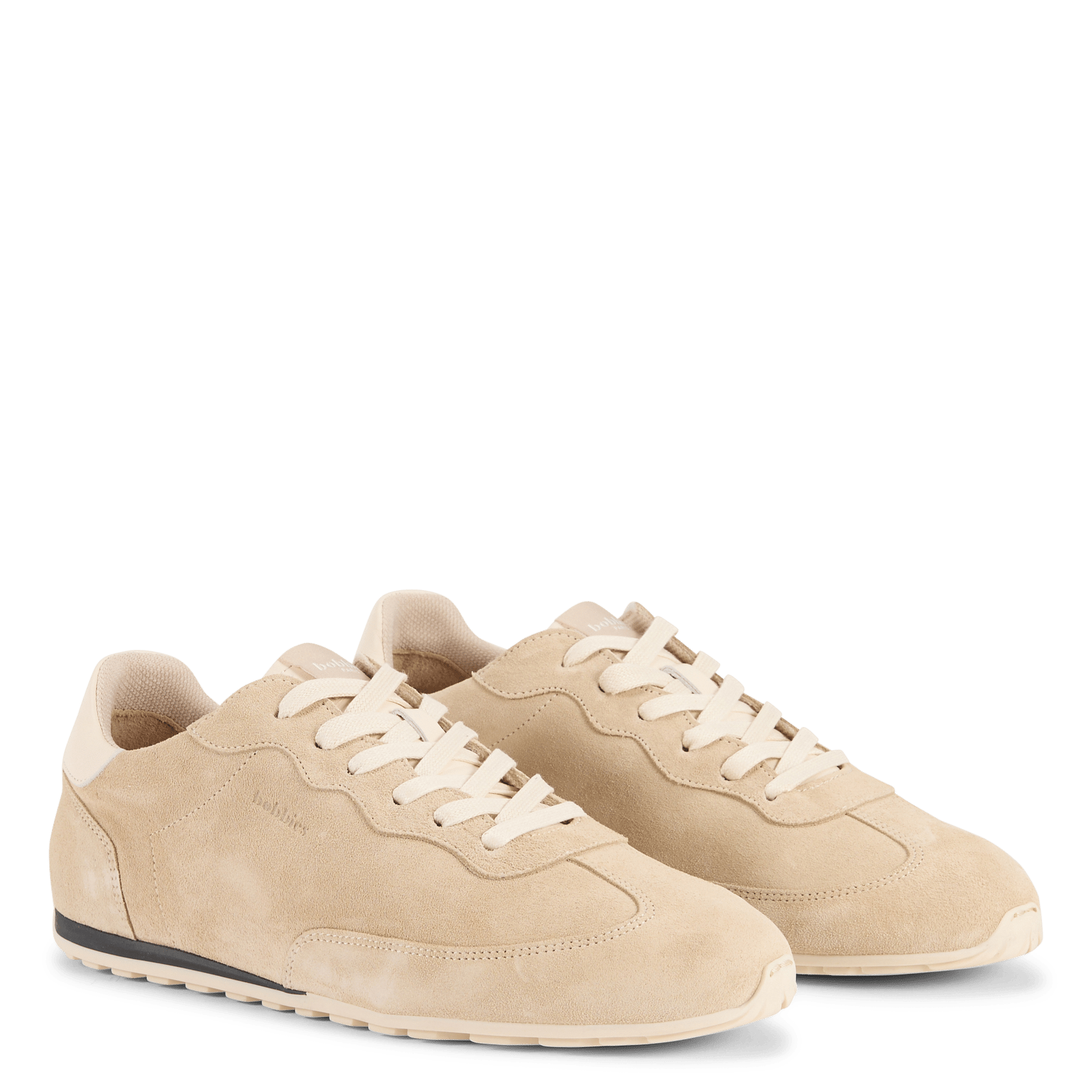 Niedrige Sneaker aus Veloursleder BOBBIES Beige