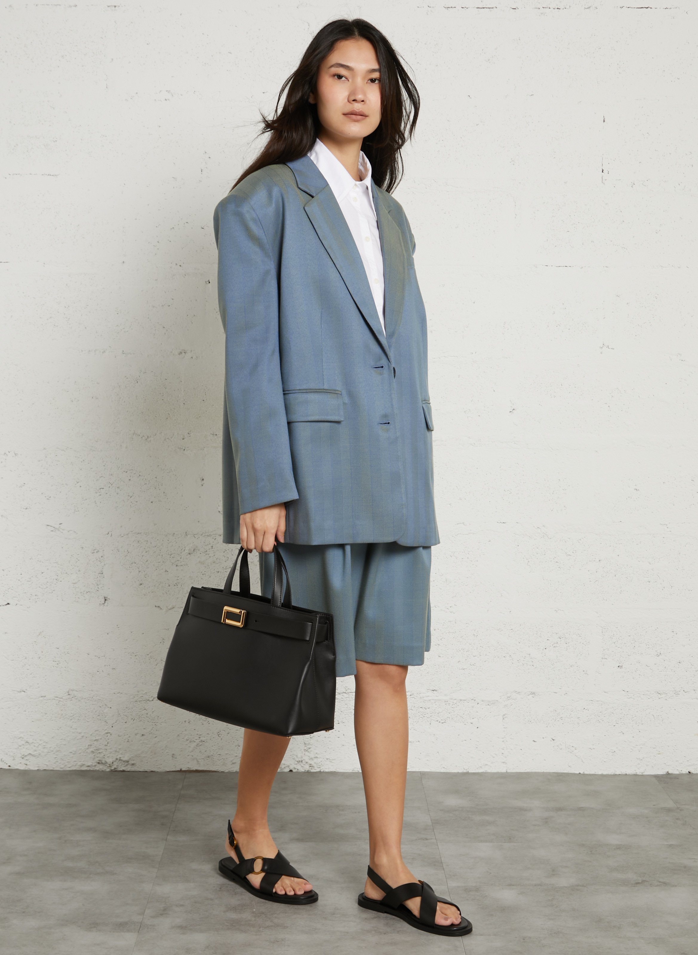 Sandales plates en cuir JB MARTIN Noir