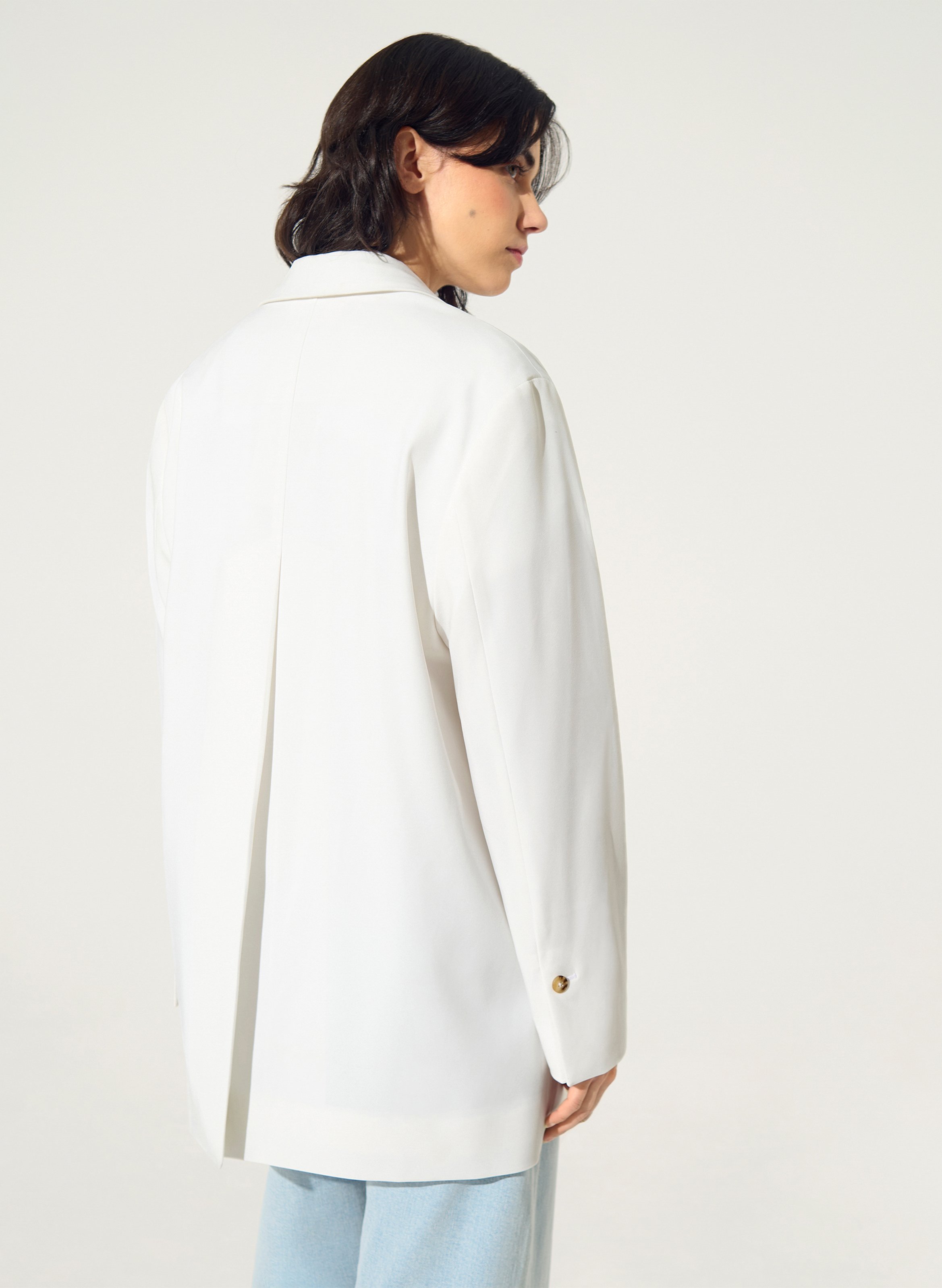 Veste ample col tailleur COTELAC ACOTE Blanc