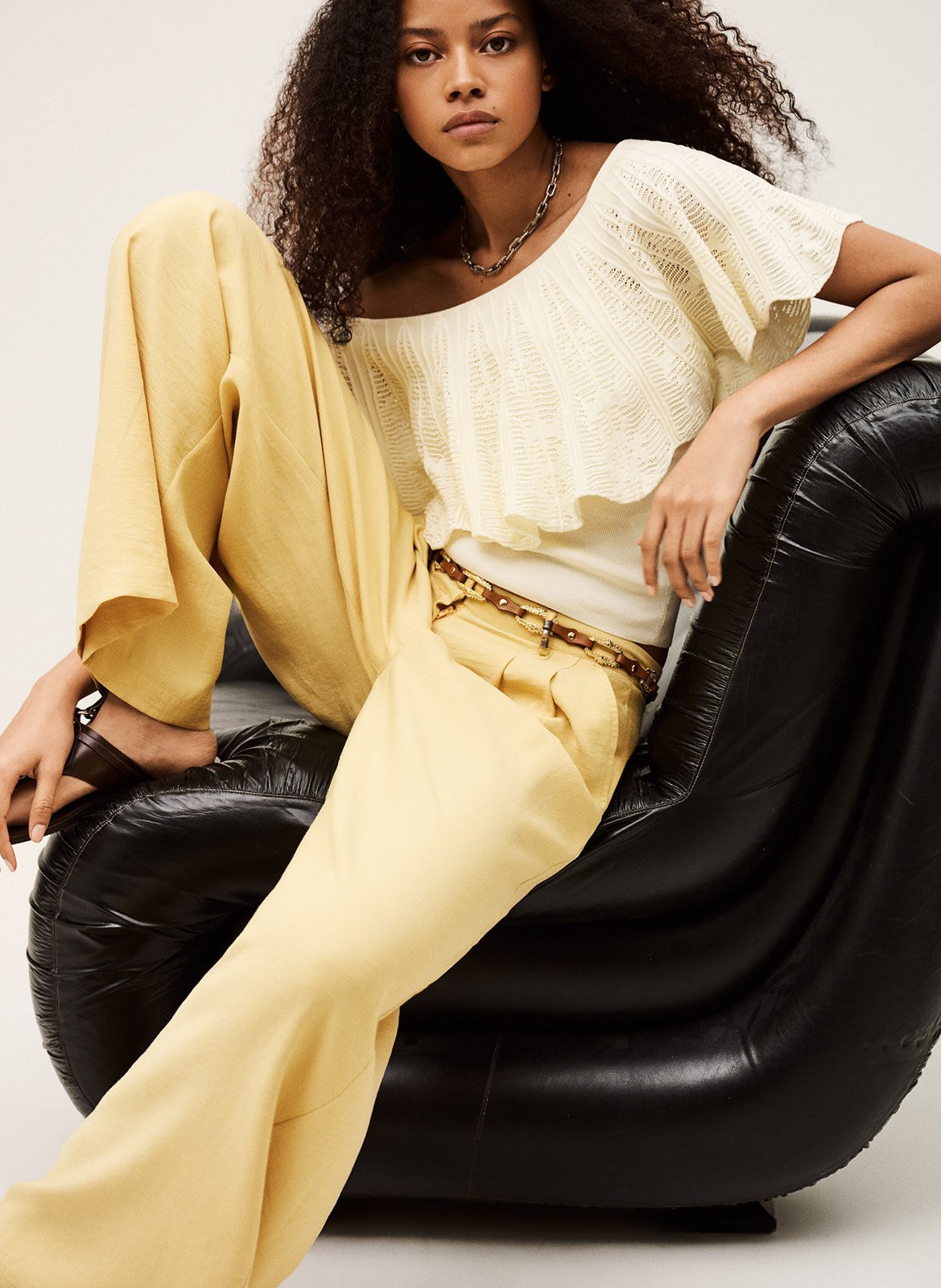 Wide trousers BA&SH Beige