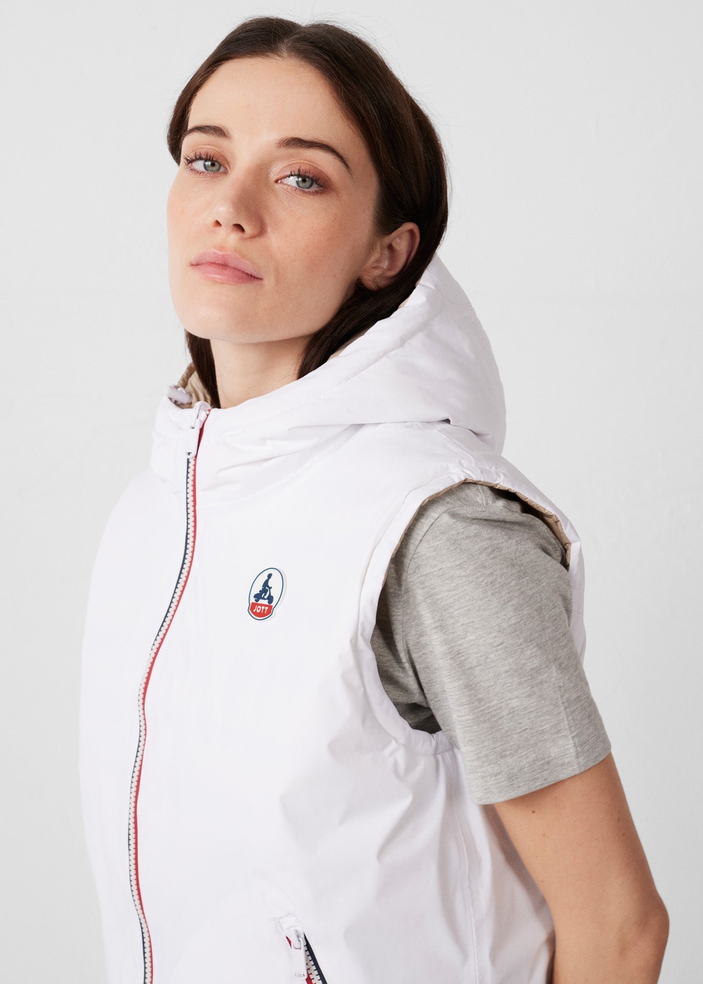 Doudoune sans manches réversible laren JOTT Blanc