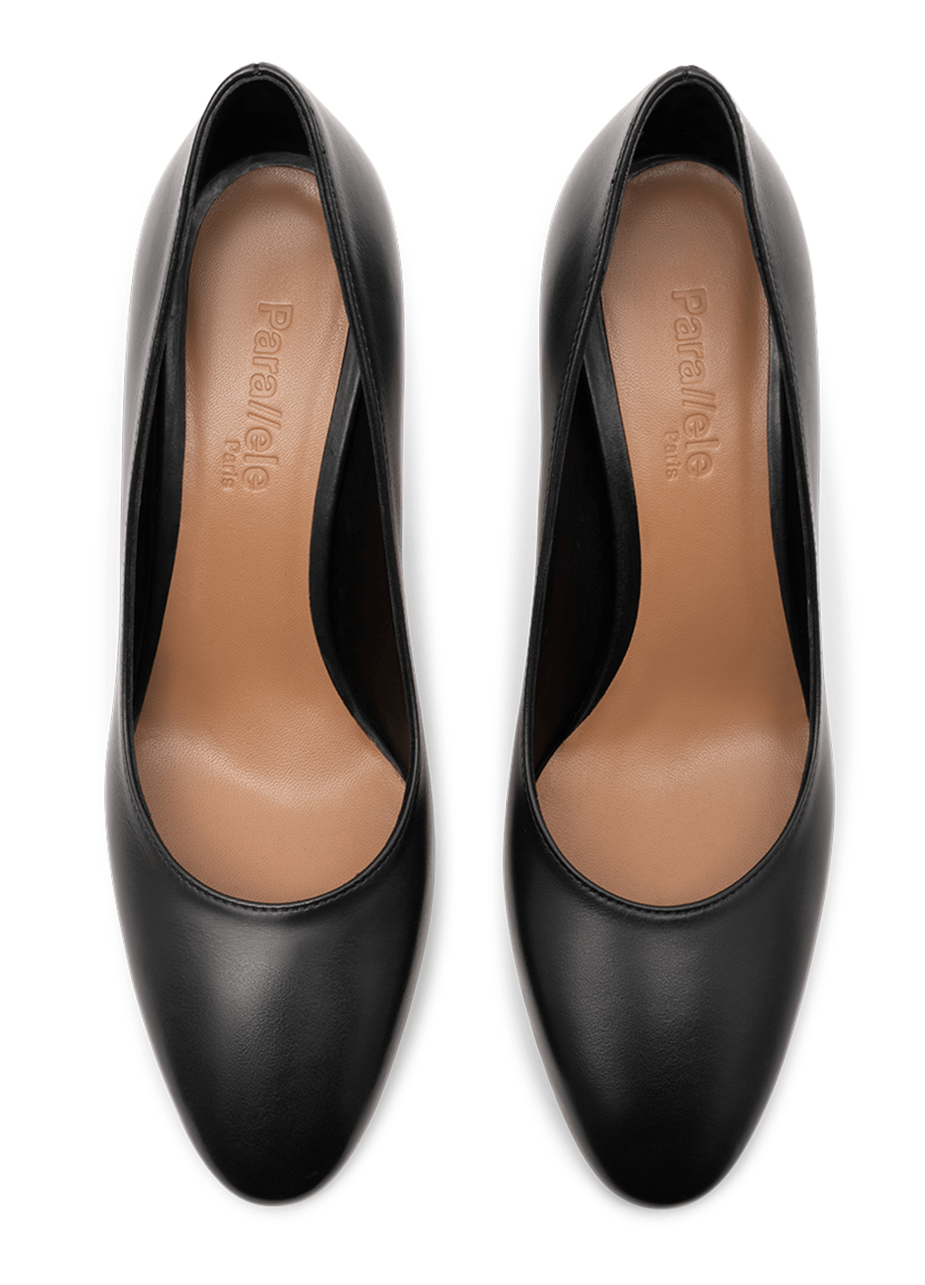 Escarpins en cuir lisse noir PARALLELE PARIS Noir