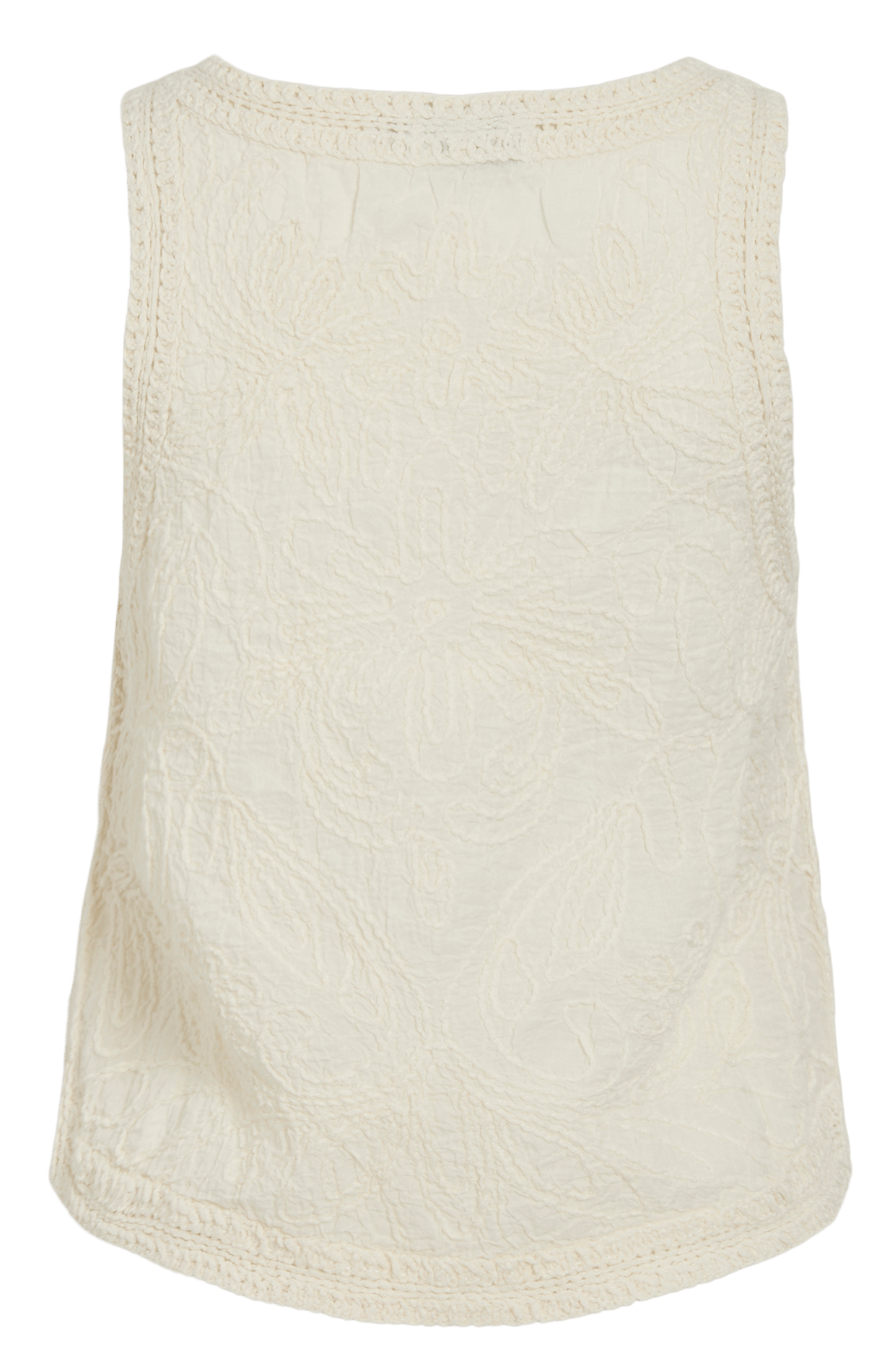 Mouwloze top met borduurwerk VILA Grijs