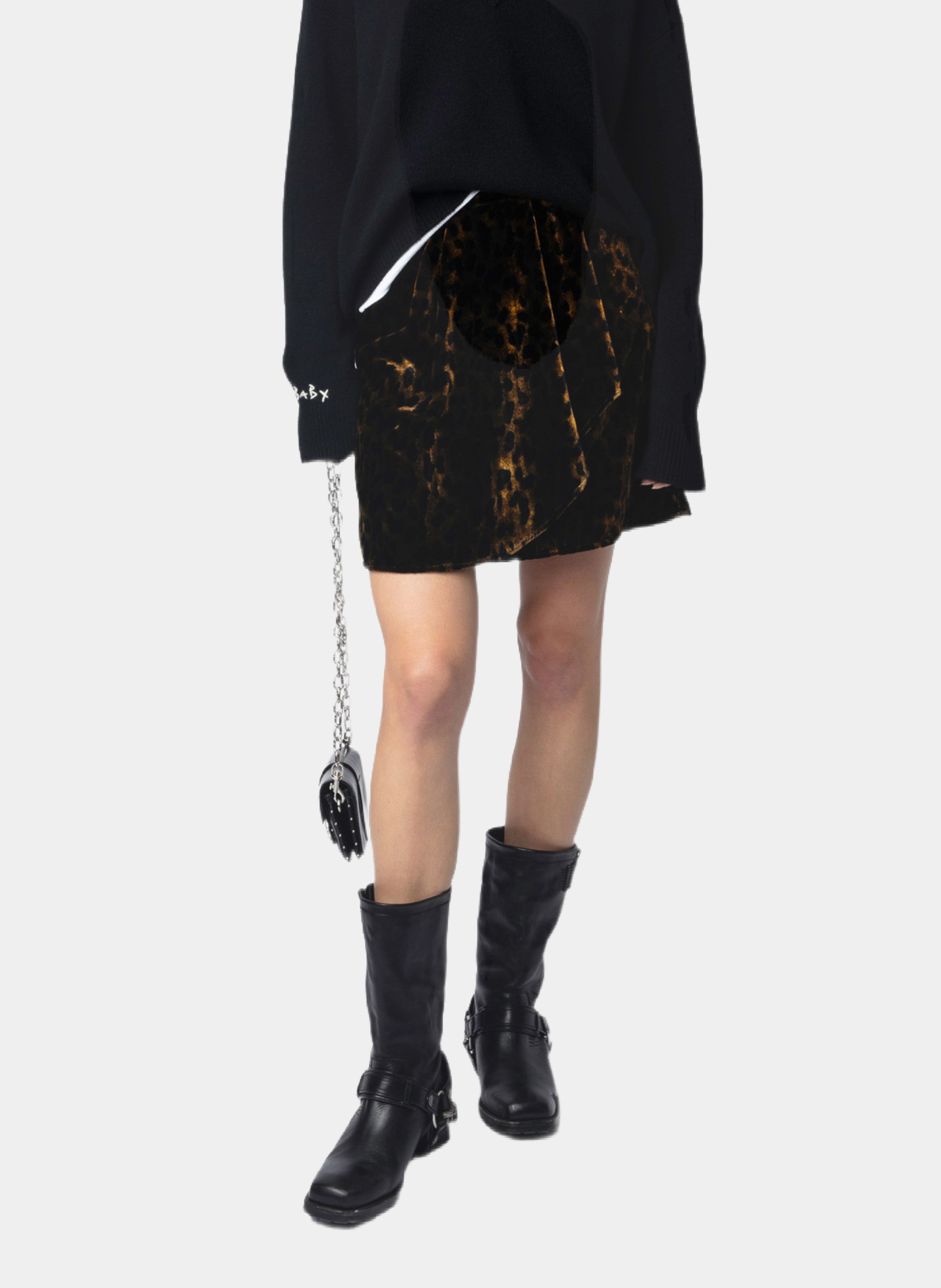 Short velvet skirt ZADIG&VOLTAIRE Brown