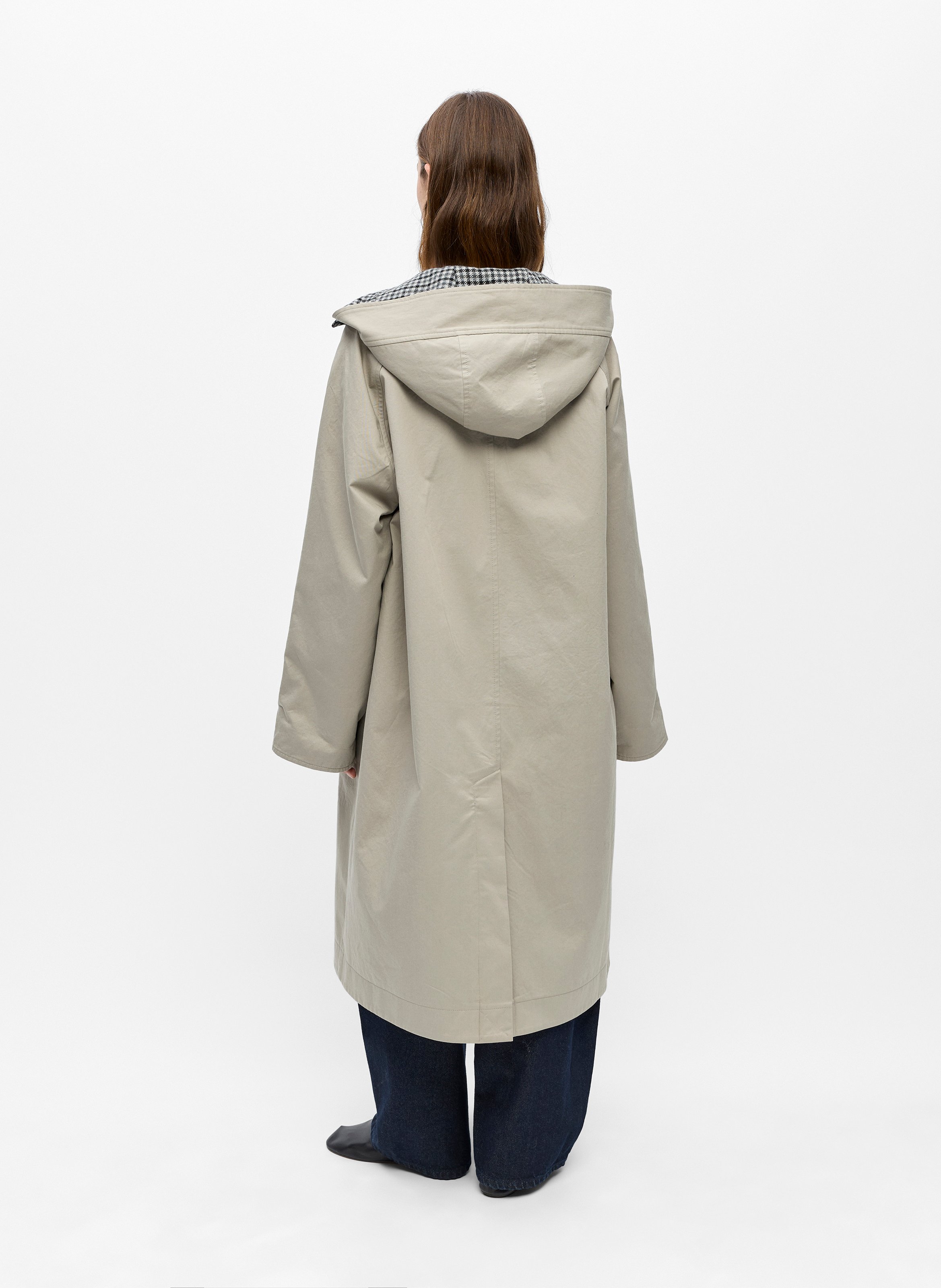 Long Reversible Trench Coat OBJECT Grey